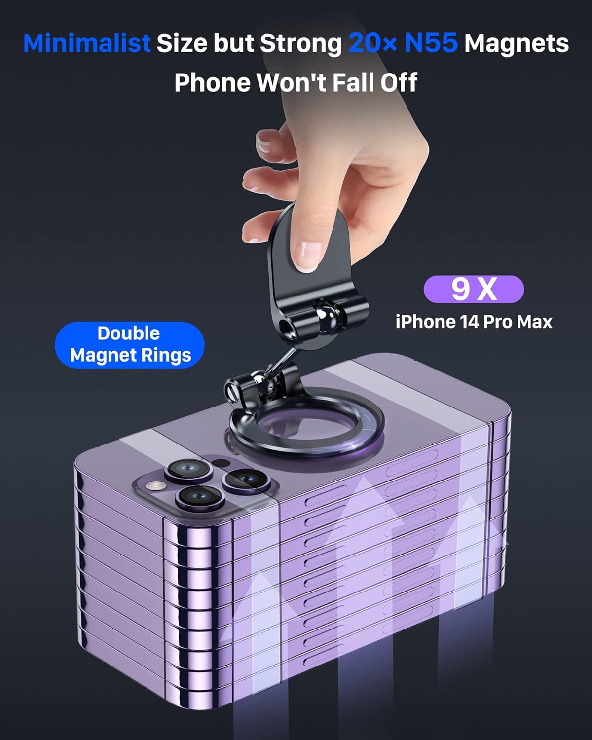 Thumbnail 4 de YOSH Mag-Safe Support magnétique voiture