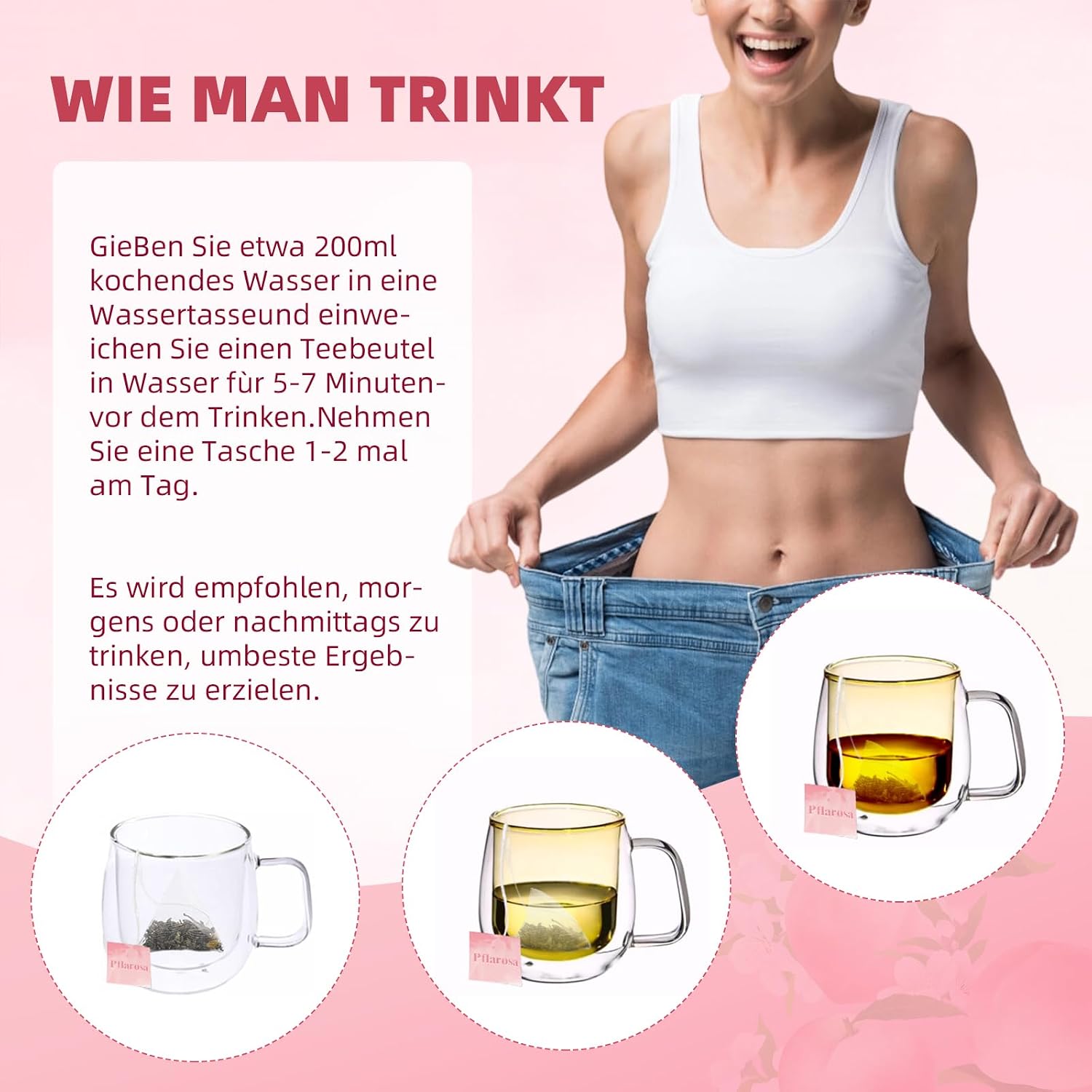Detalle de Detox Tee zum Abnehmen – Bio Entgiftungstee 56 Tage Kur zur Stoffwechselanregung