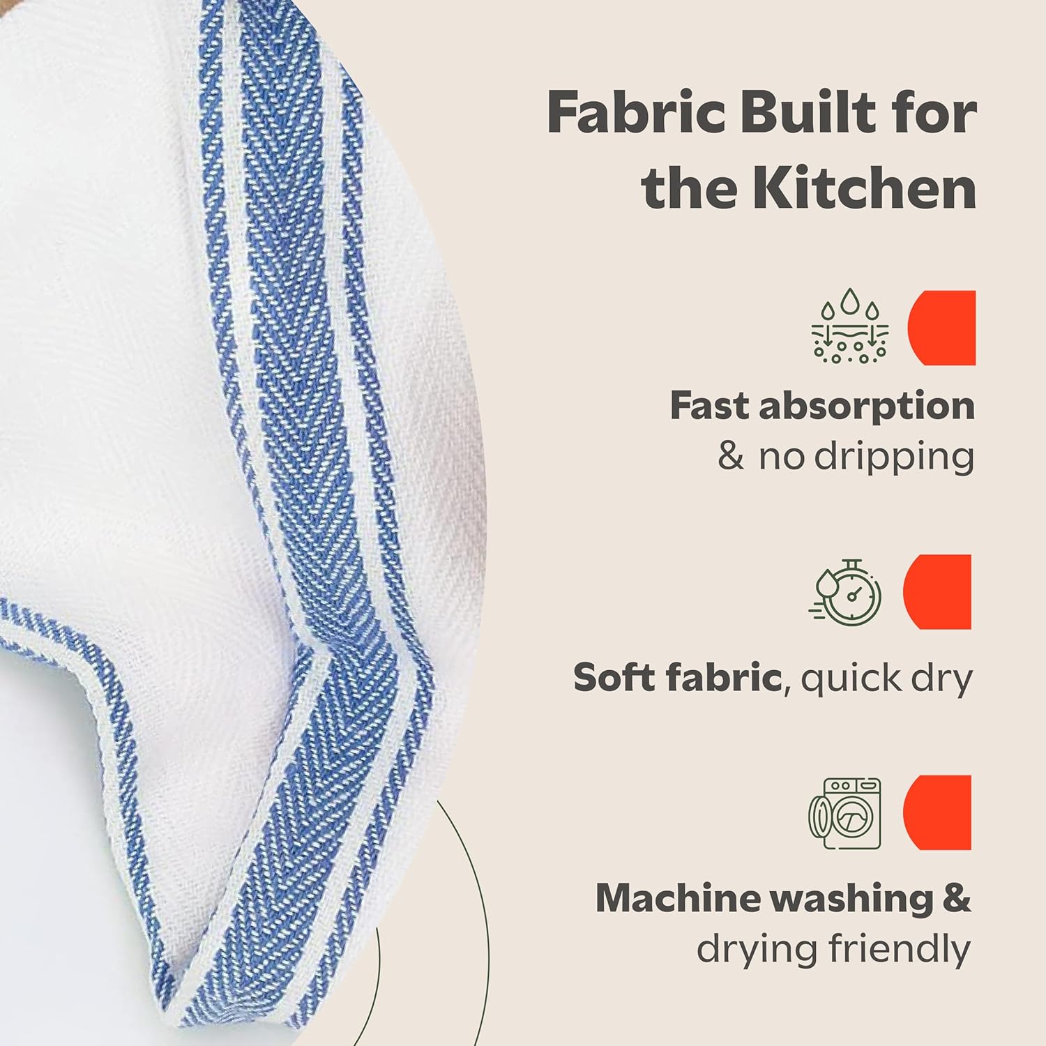 Detalle 2 de Zeppoli Classic Dish Towels 15 Pack