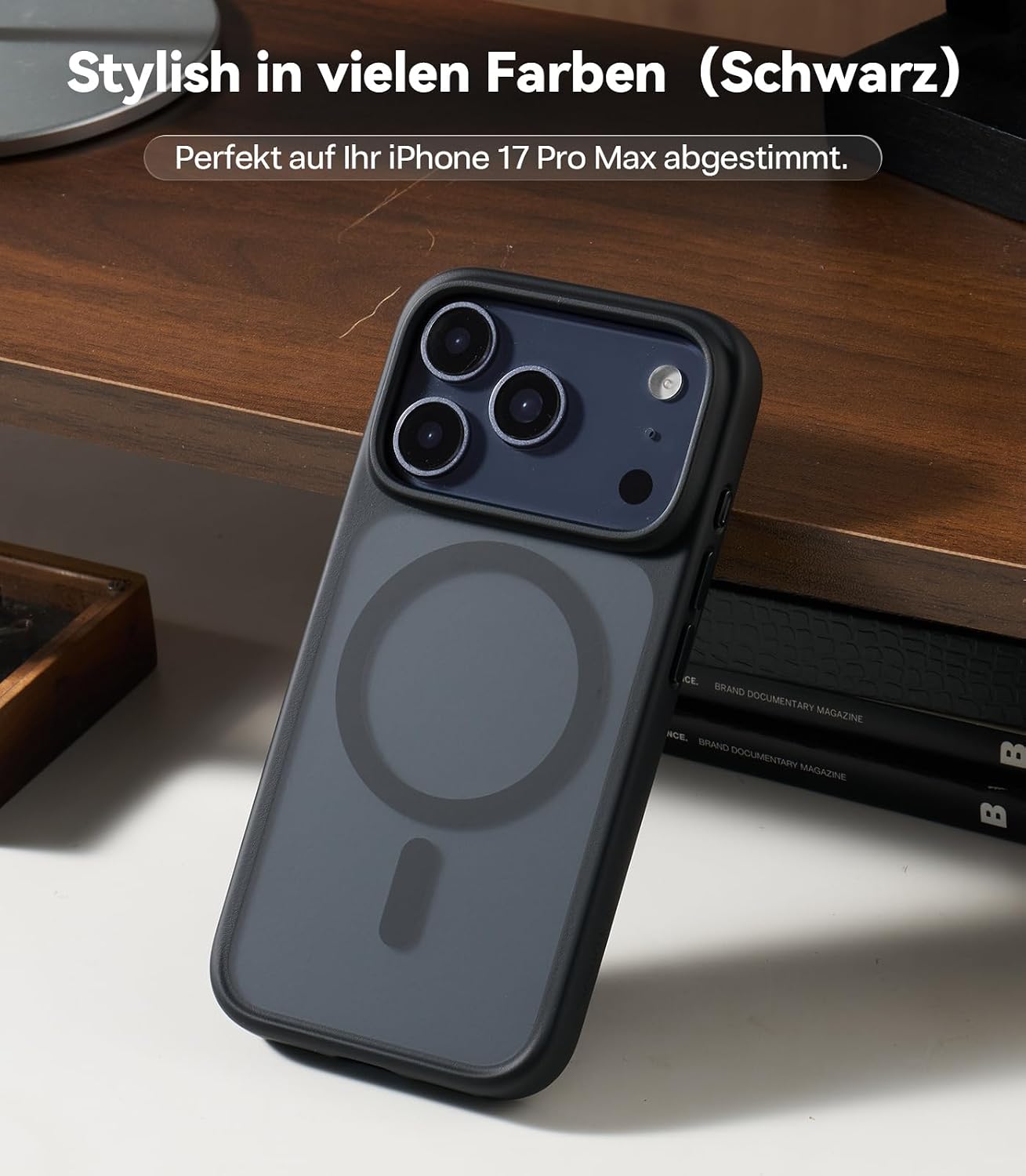 Thumbnail 6 de TORRAS Guardian-Mag Hülle für iPhone 17 Pro Max mit MagSafe & Kameraknopf (matt schwarz)