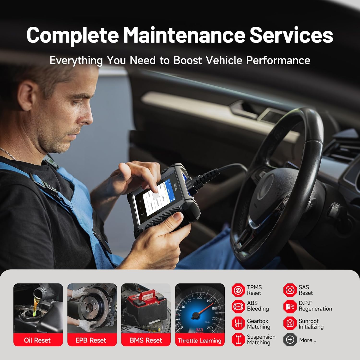Detalle 2 de TOPDON ArtiDiag EU-BBA OBD2 Scanner 4-inch