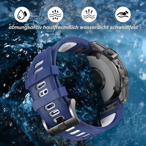 Thumbnail 2 de EZMVZKU 26mm Silikonarmband für Garmin Fenix 8 Pro / 51 mm Serien – QuickFit Ersatzarmband