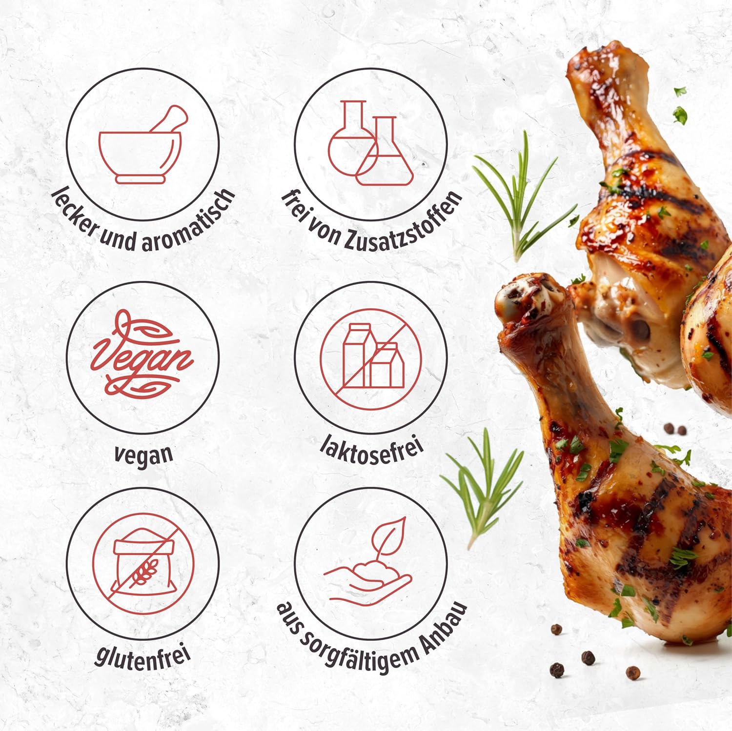Detalle de Hähnchengewürz Monte Nativo (250 g) – Brathähnchen Gewürz mit aromatischer Würze