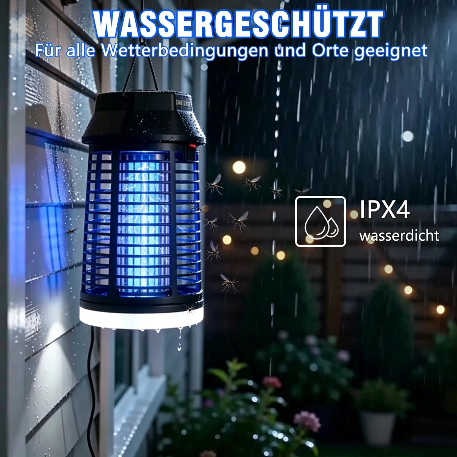 Thumbnail 3 de Insektenvernichter Elektrisch 4200V – 2-in-1 Mückenlampe mit LED-Licht, IPX4, kompakt und tragbar