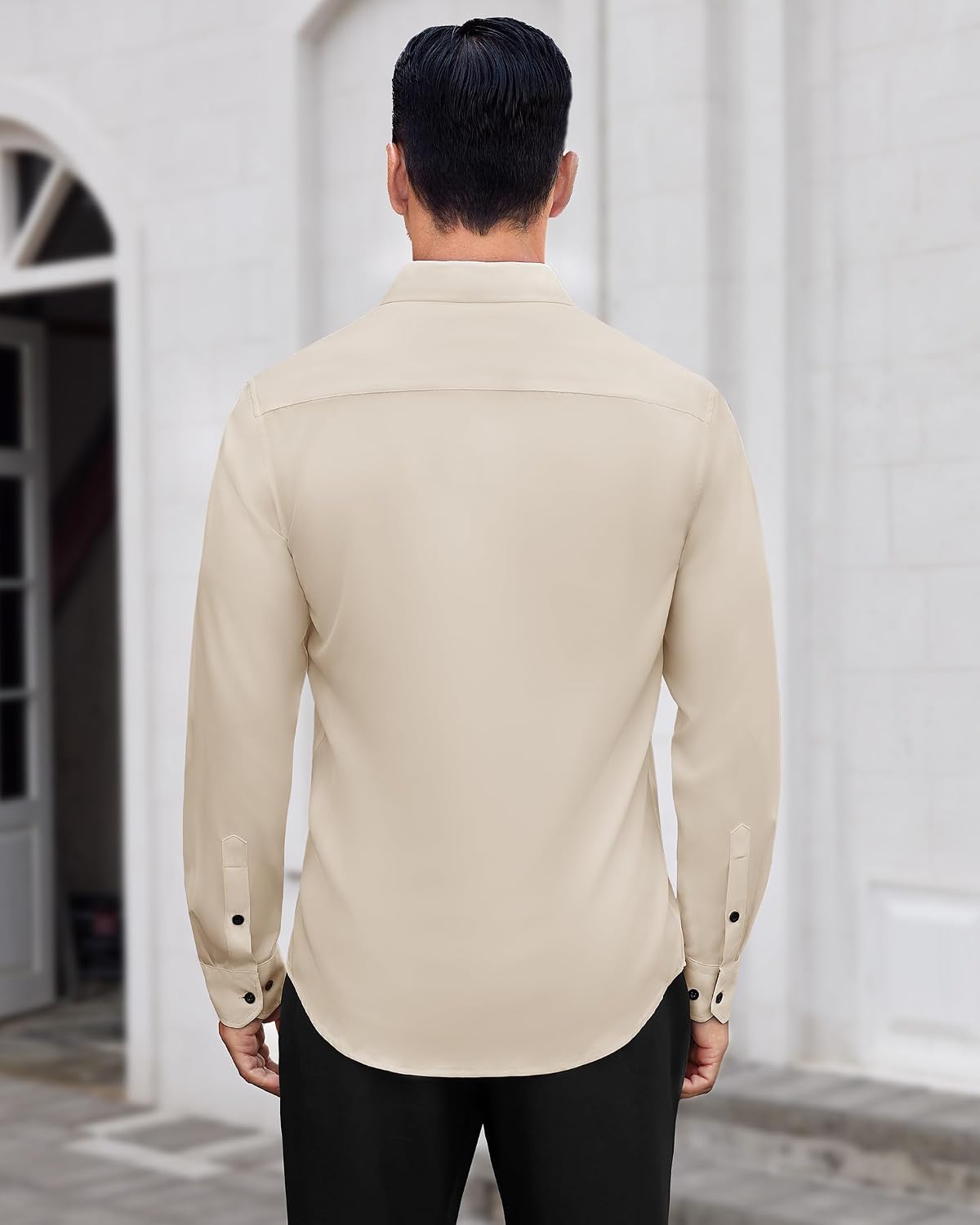 Detalle 2 de J.VER Hemd Herren Langarm Stretch Regular Fit – Businesshemd für Büro, Hochzeit & Alltag