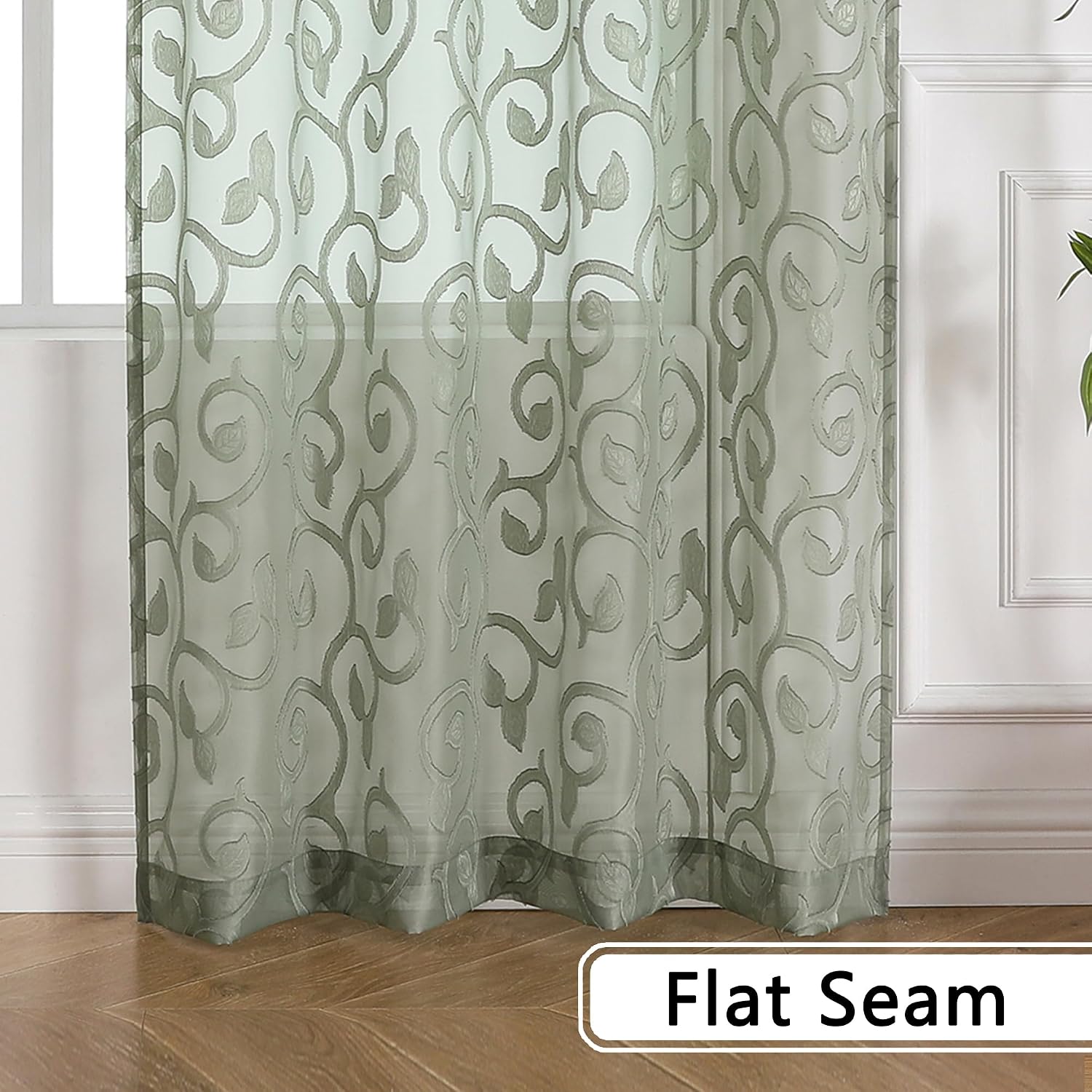Thumbnail 6 de OWENIE Semi-Sheer Curtains, 72-Inch Length