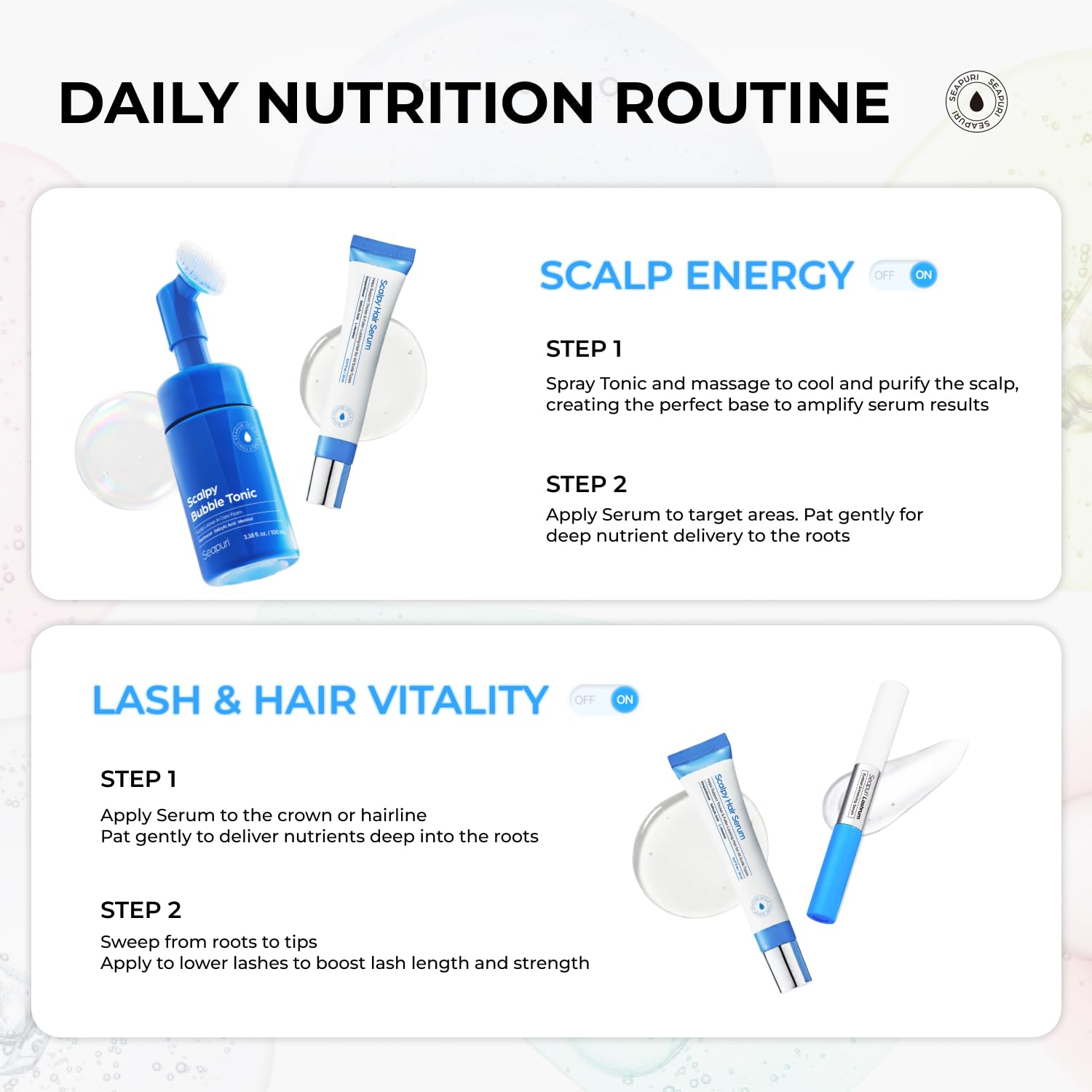 Detalle 2 de Seapuri Scalpy Bubble Tonic for scalp care