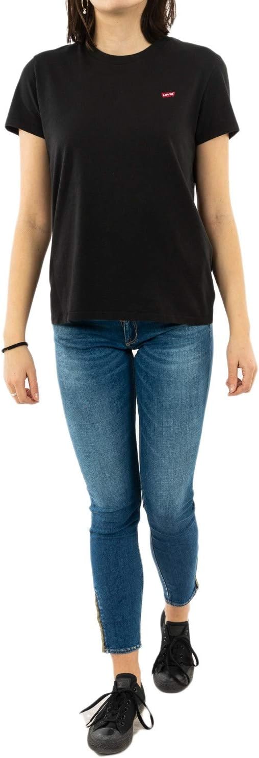 Detalle 2 de Levi's Perfect Tee: T-Shirt para Mujer en Mineral Black (XS)