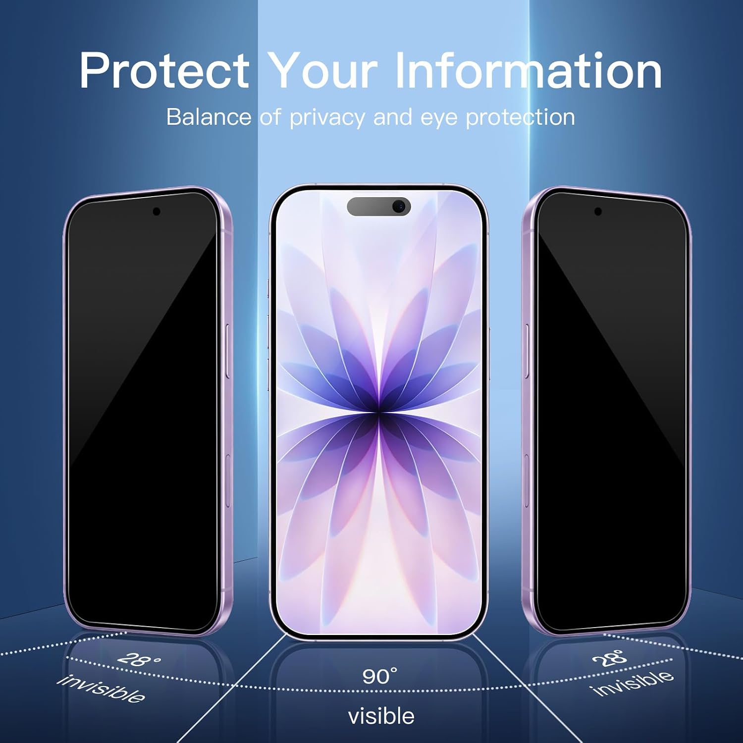 Thumbnail 2 de NEW'C L6SERIE iPhone 17 Privacy Screen Protector Set, Tempered Glass