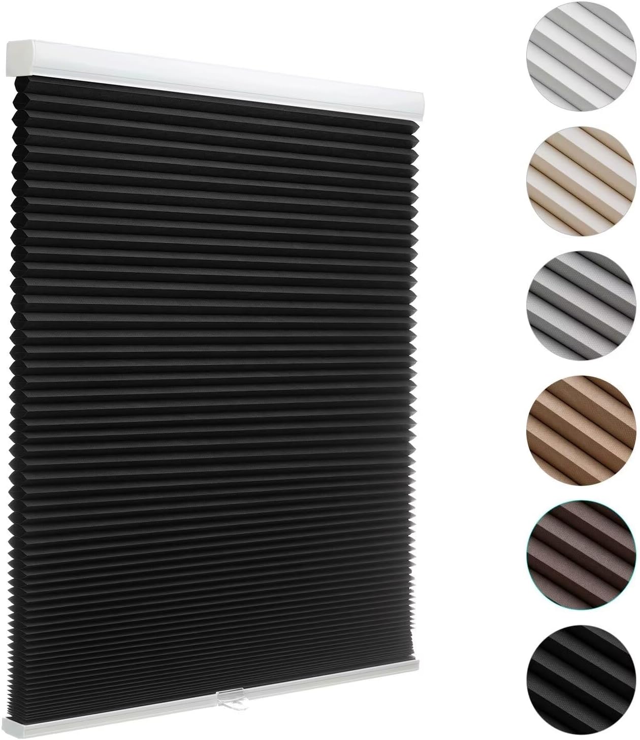 Detalle de MYshade Cordless Blackout Cellular Shade, 41" W x 48" H, Black
