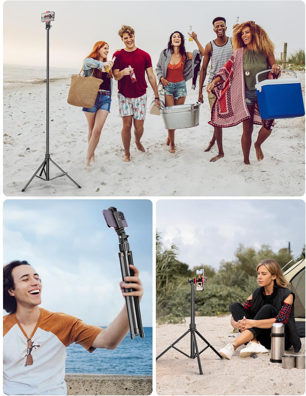 Thumbnail 5 de Pnitri 71" Phone Tripod Stand 180cm