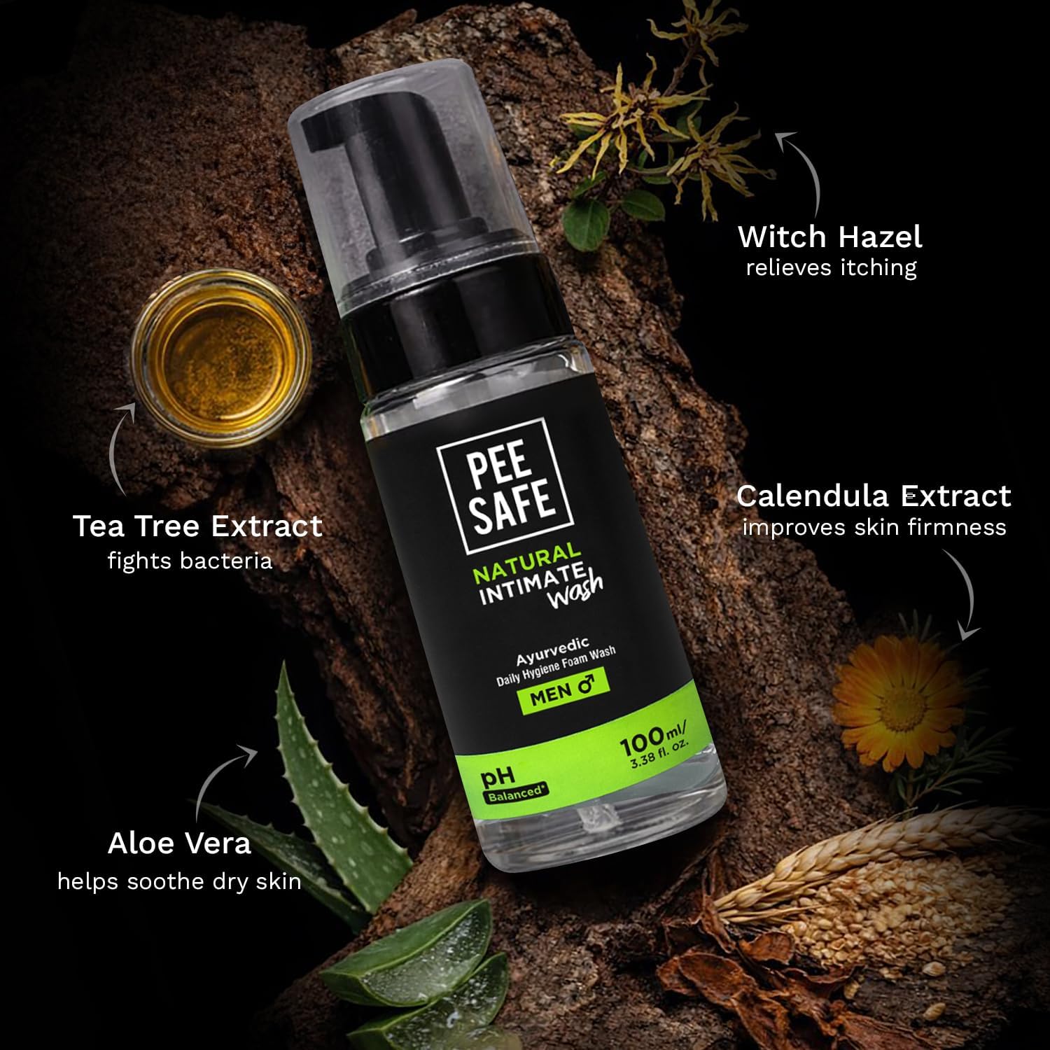 Detalle 2 de Pee Safe RC131 Men's Intimate Wash, Tea Tree Oil, Alcohol-Free, 3.38 fl oz