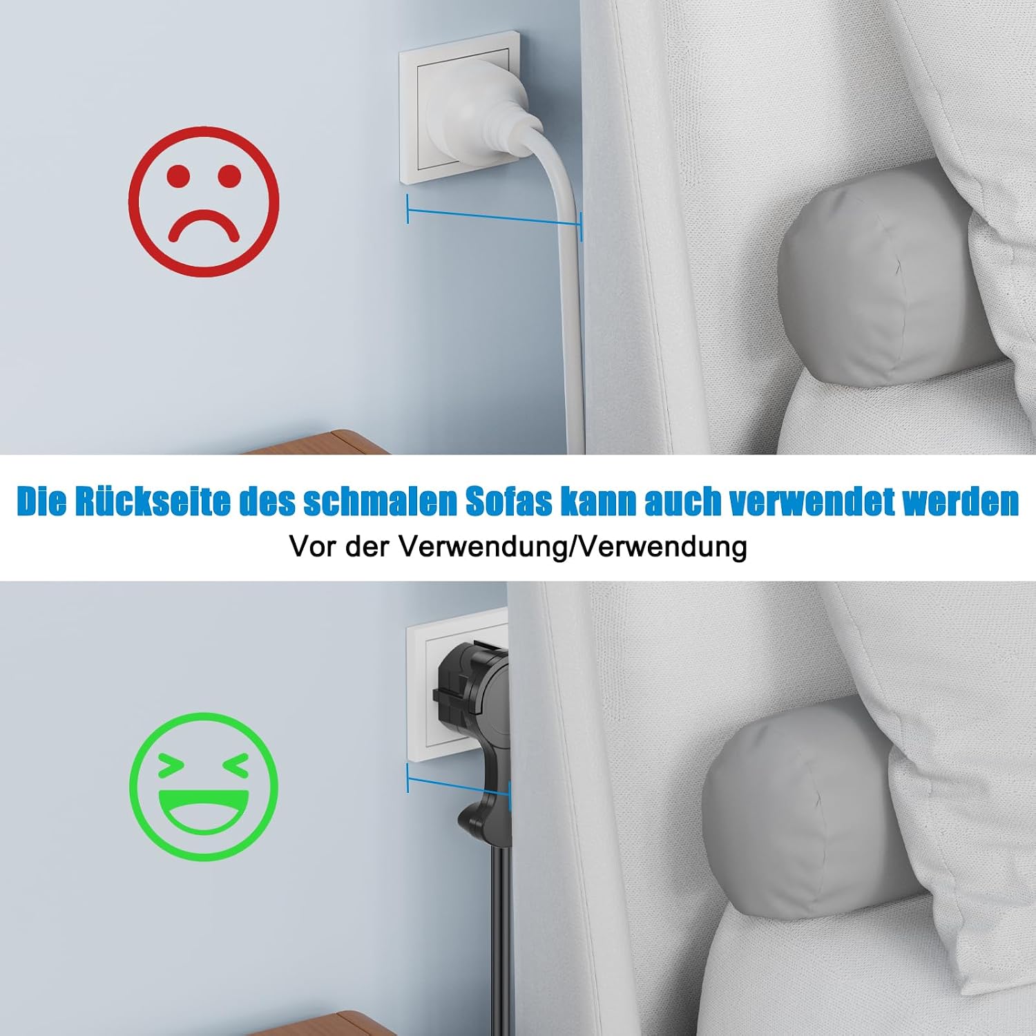 Detalle 1 de HITRENDS P8058 platte Schuko-stekker, geaard, IP44, set van 4