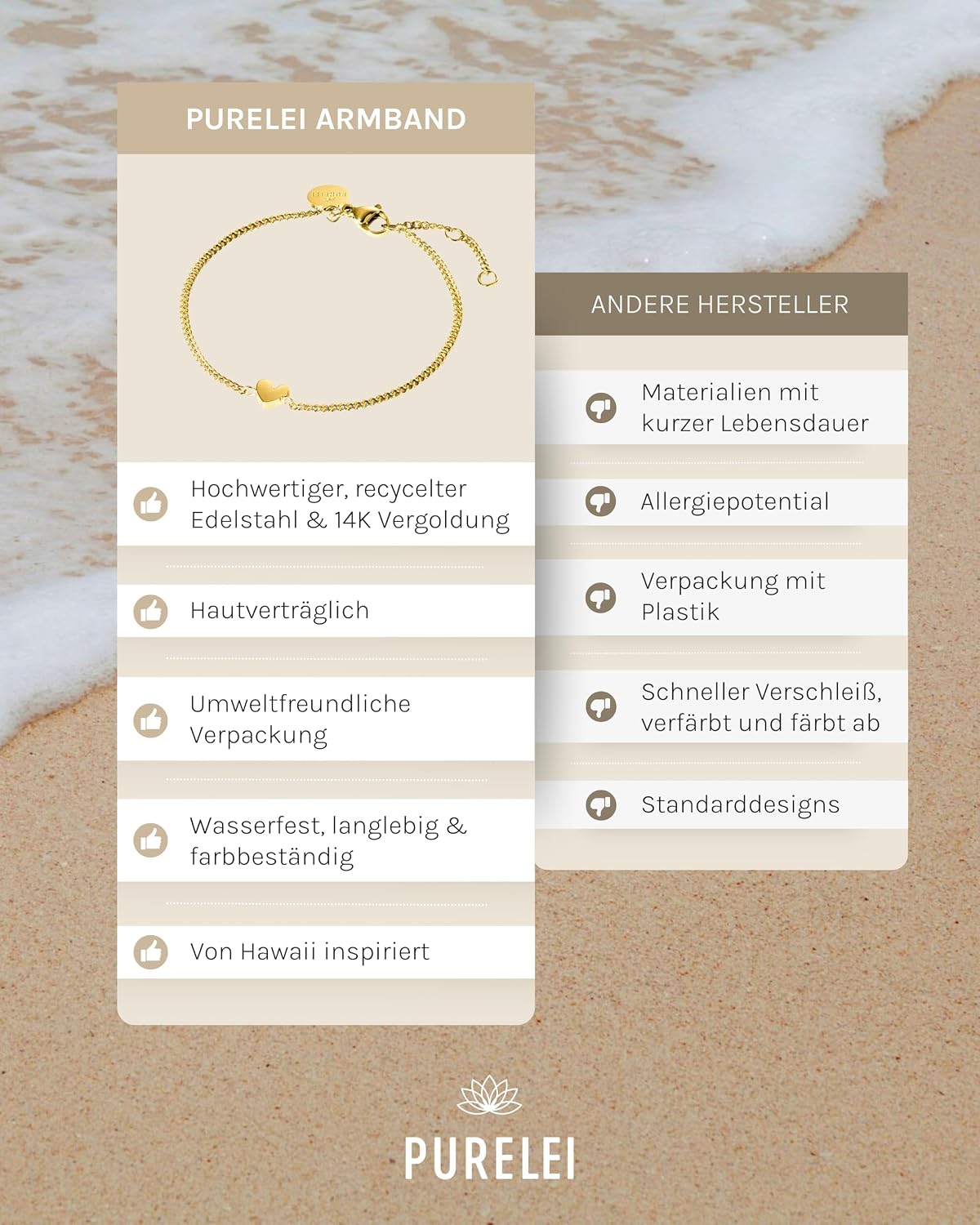 Thumbnail 3 de Purelei Tiny Heart Armband 16–19 cm 💍