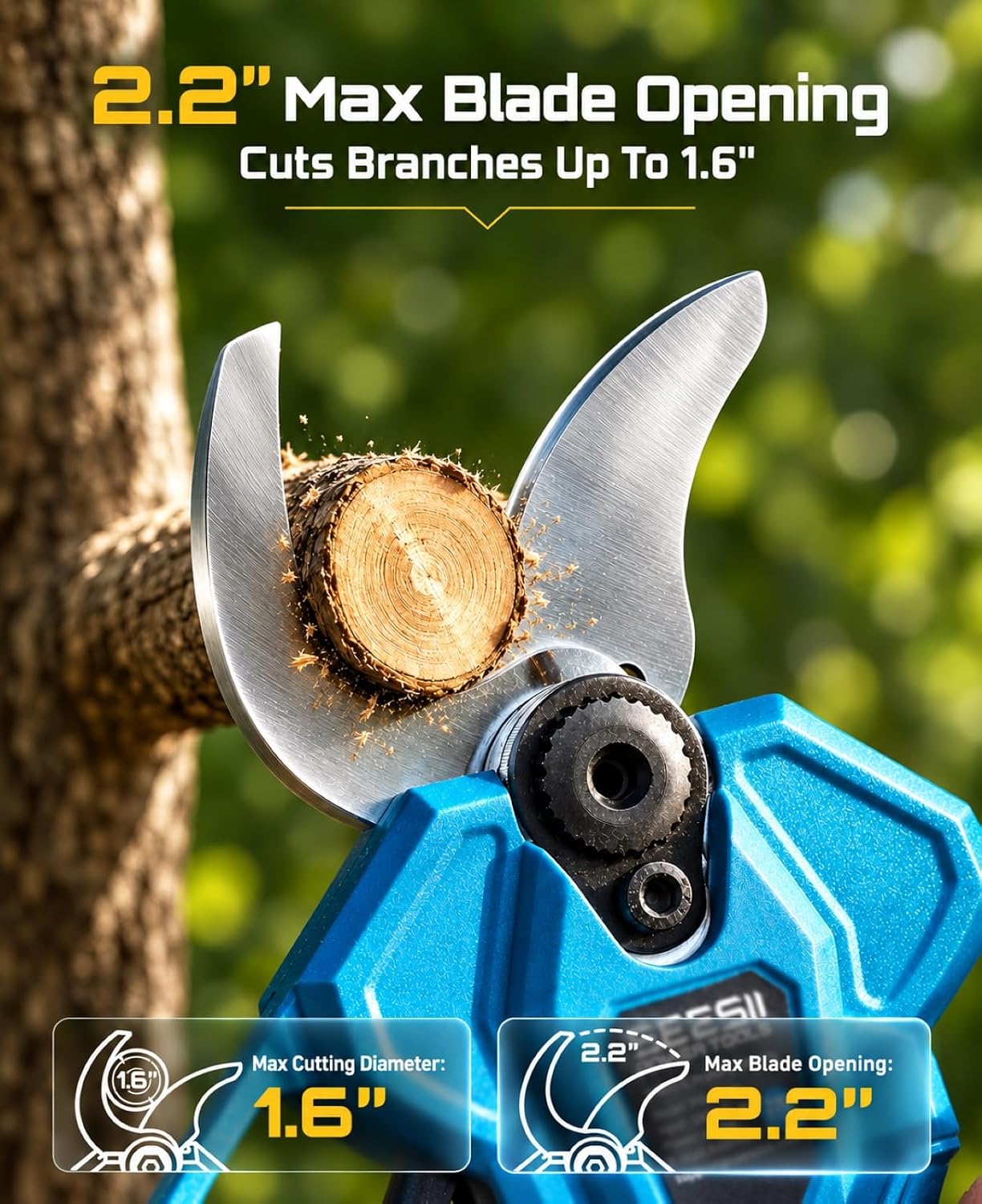 Detalle 2 de Seesii PS040Pro 2-in-1 Pole Pruning Shears, 1.6-Inch Capacity