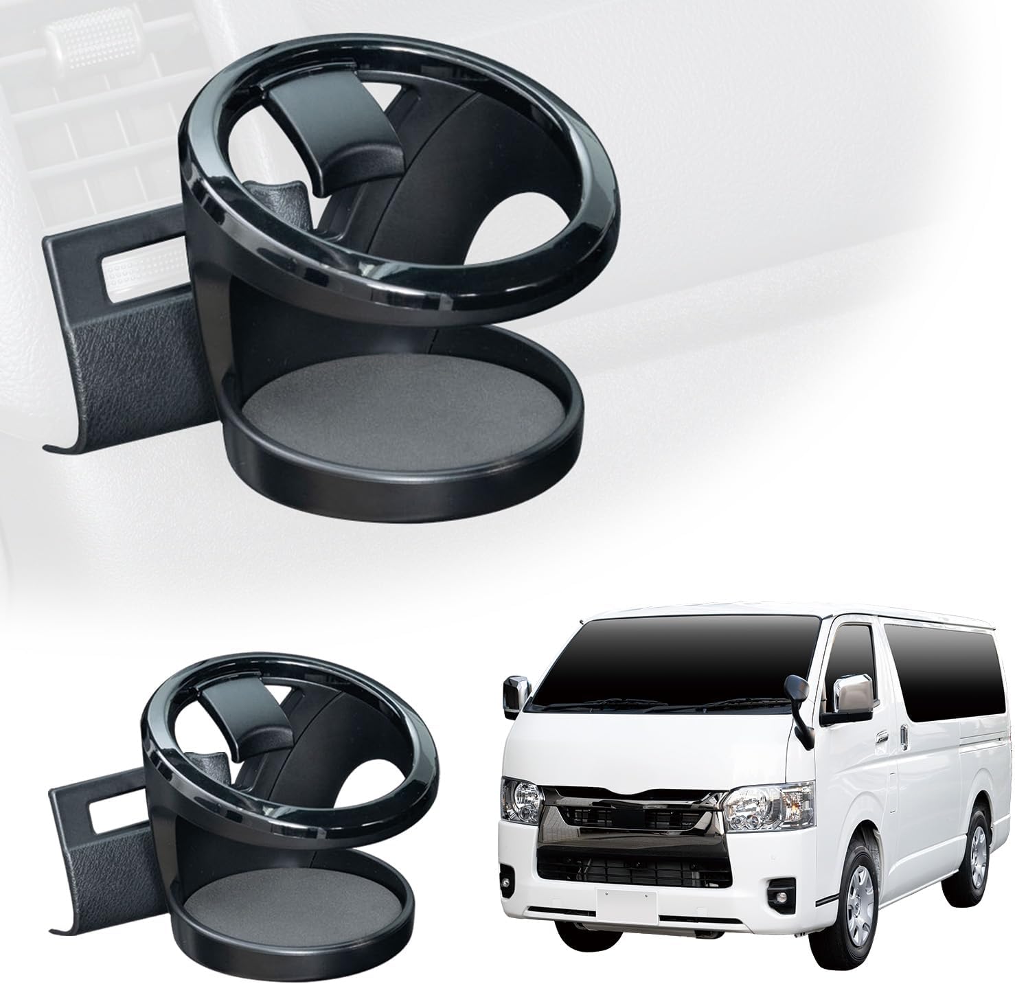Detalle de セイワ(SEIWA) IMP409 ハイエース200系助手席用ドリンクホルダー エアコン吹出口取付・600mlボトル対応