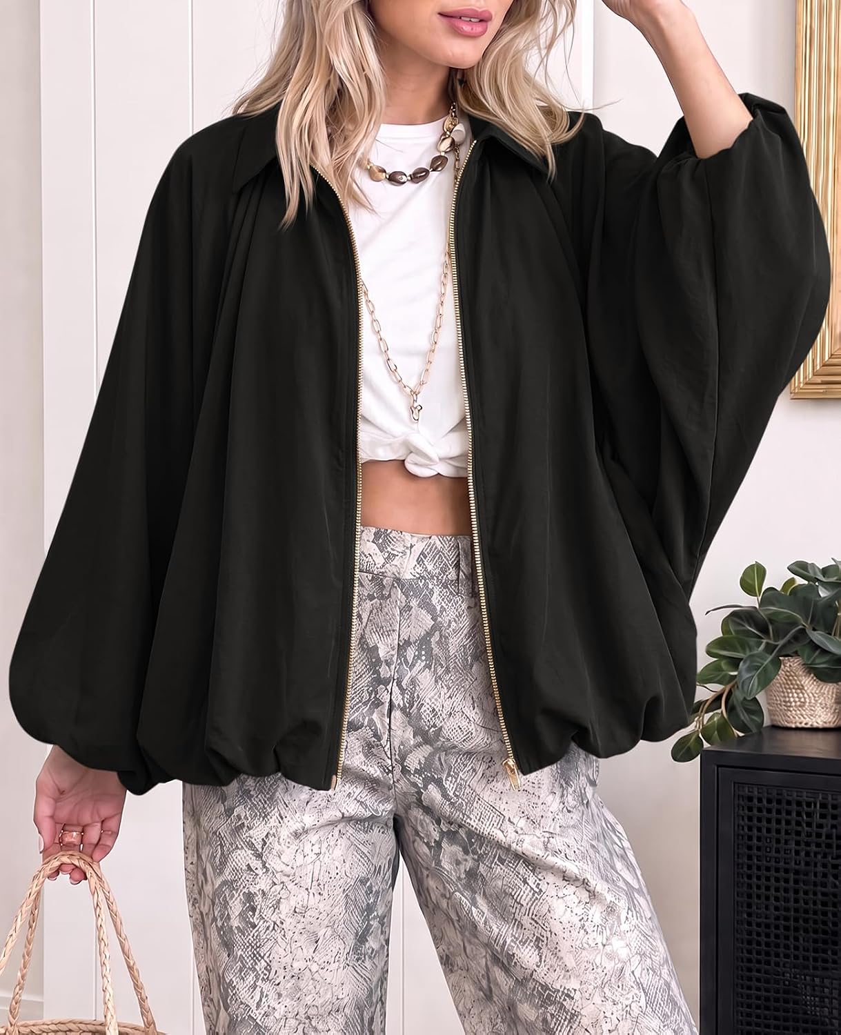 Thumbnail 3 de Tankaneo Women's Bomber Jacket, Oversized