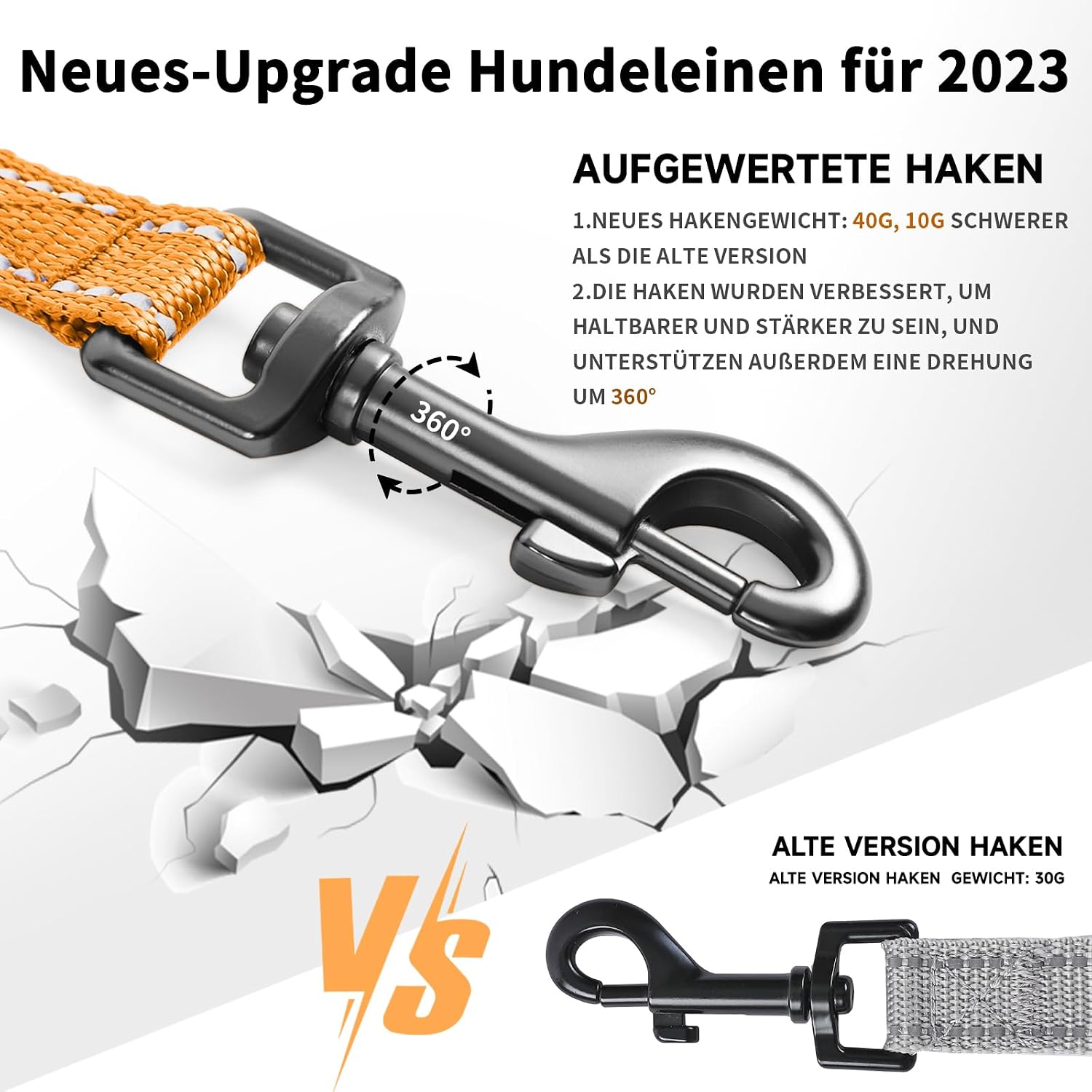 Detalle de Demigreat Schleppleine für Hunde – reflektierendes Training, gepolsterter Griff, 3–20 m