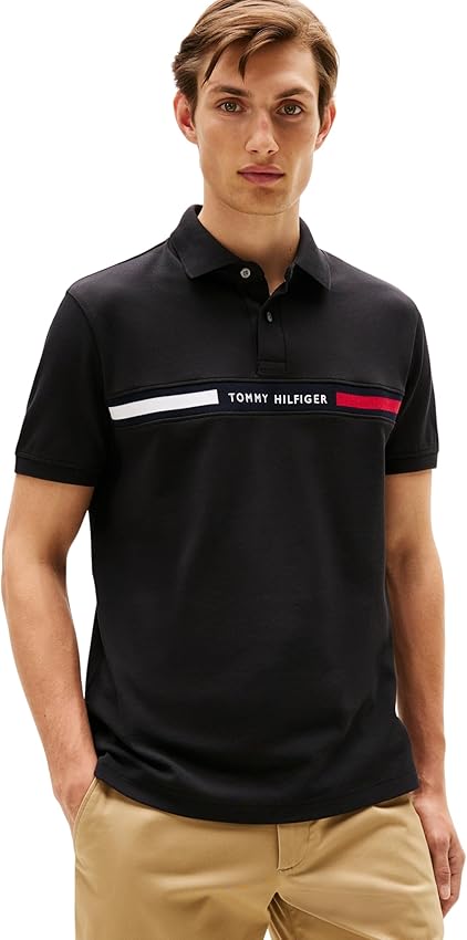 Tommy Hilfiger Polo negro XL algodón 96%