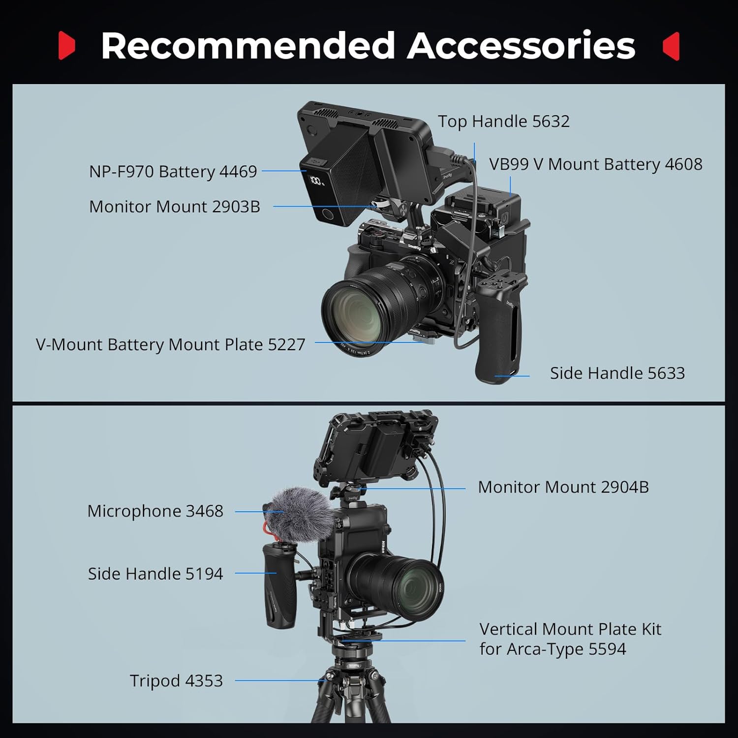 Thumbnail 6 de SmallRig Gabbia per Nikon ZR con piastra Arca