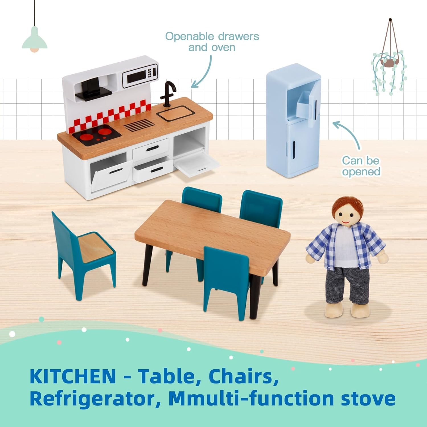 Detalle 2 de OOOK Kit maison de poupée 26 pièces