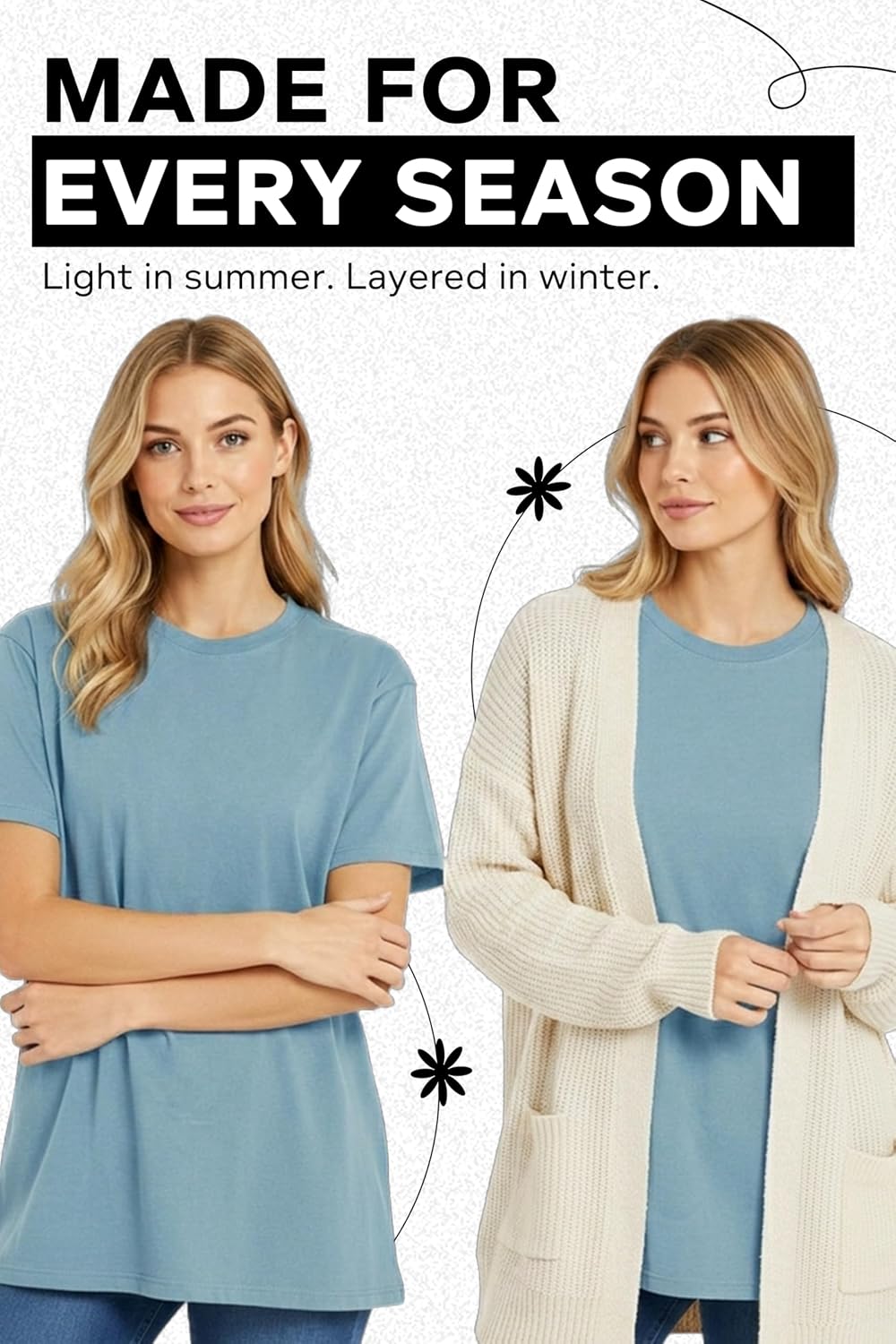 Thumbnail 4 de Re Tech UK 100% Cotton Women's T Shirt – Soft, Loose Fit Plain Tee