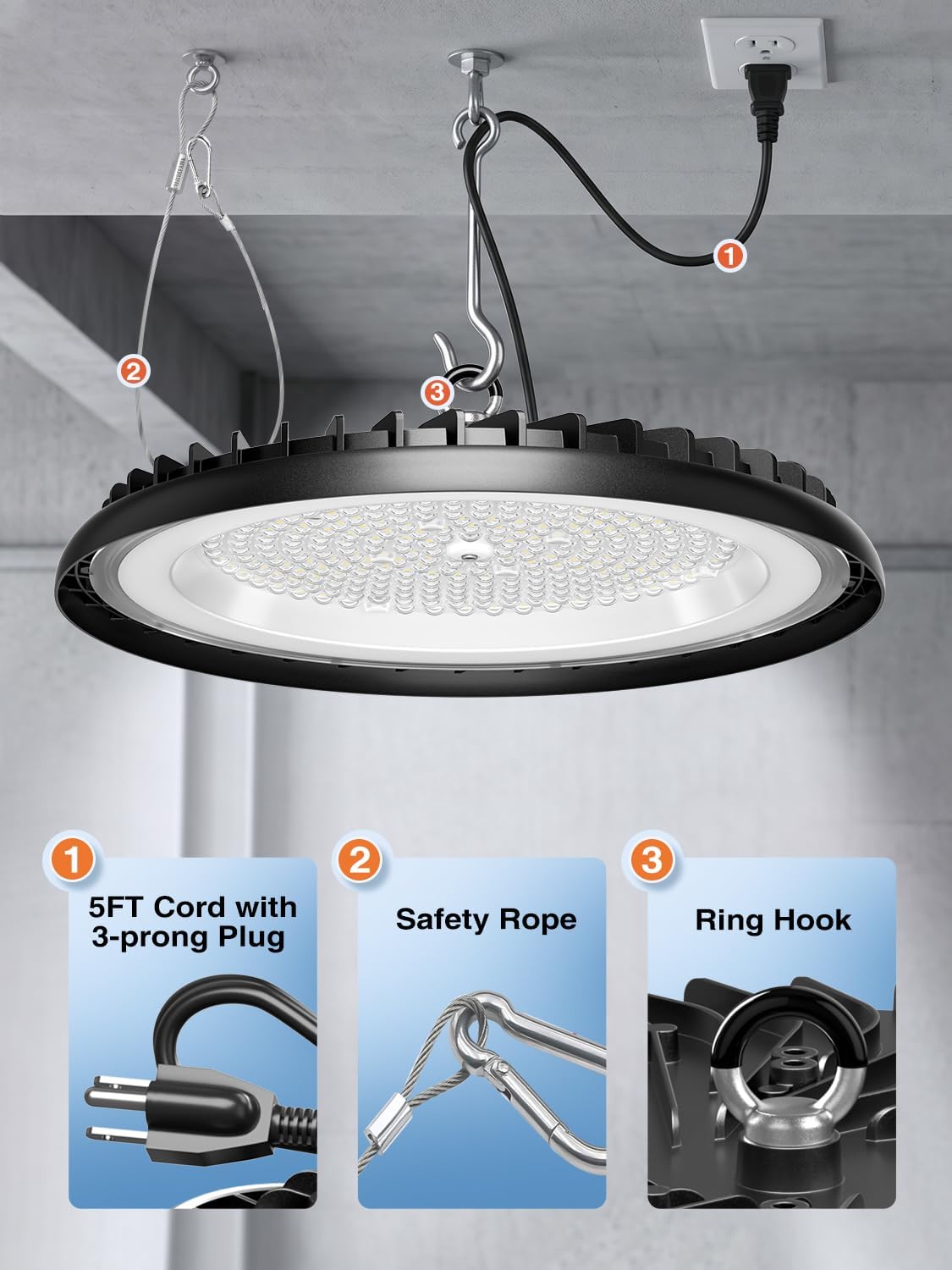 Detalle de ELEKICO UFO LED High Bay Light 200W