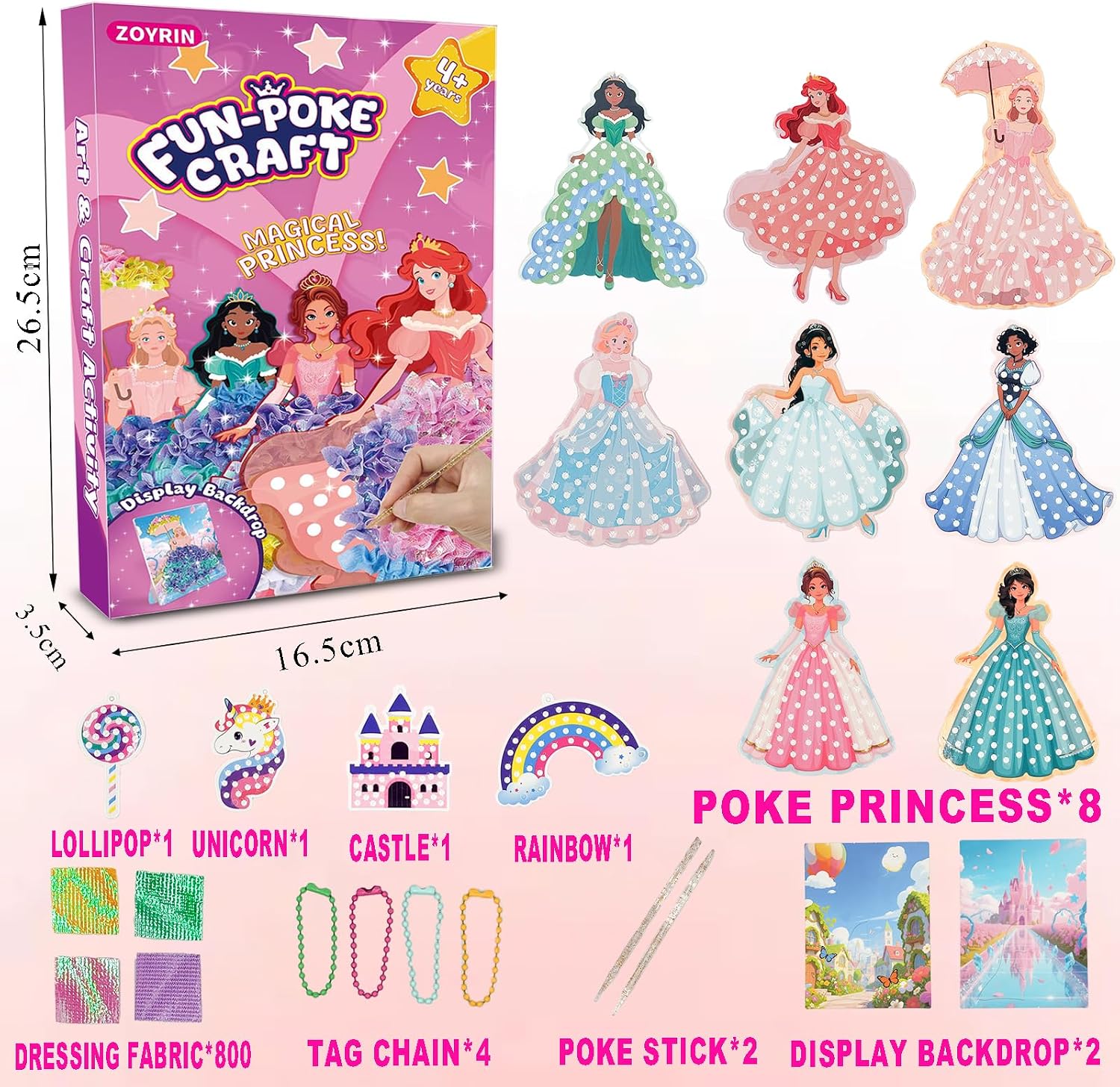 Detalle 2 de Zoyrin Push-in Craft Kit 800 pieces 🎨