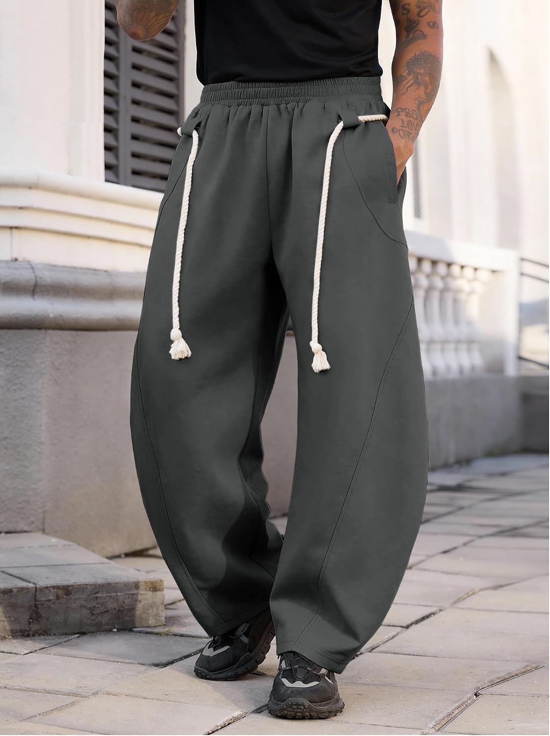 Thumbnail 2 de PLEPAN Men's Baggy Barrel Sweatpants