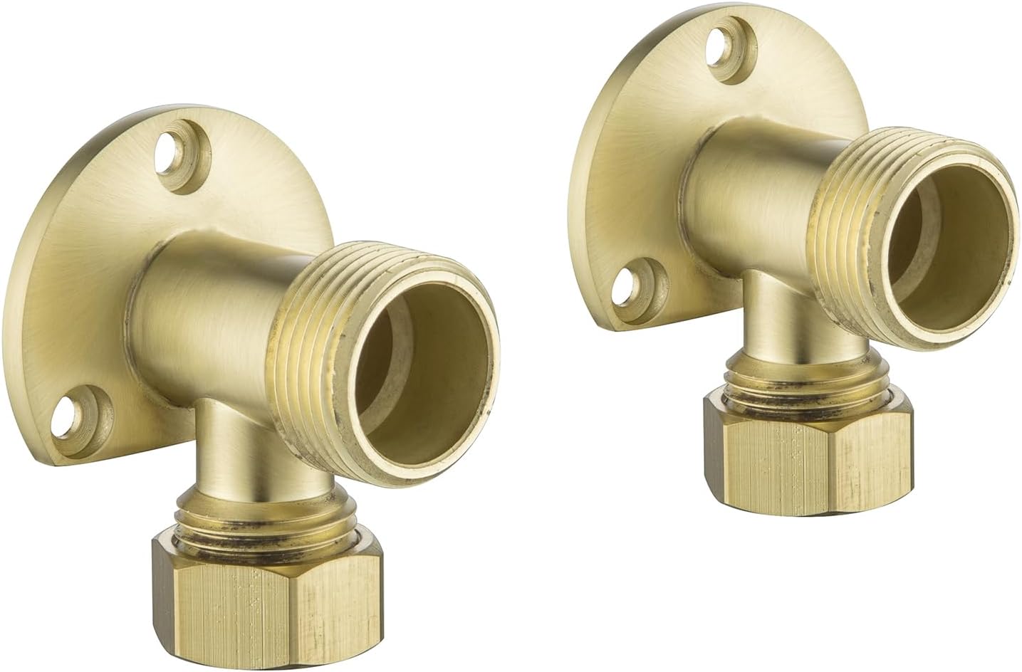 Thumbnail 6 de Backplate Wall Elbows in Thickened Heavy Brass – Chrome Finish
