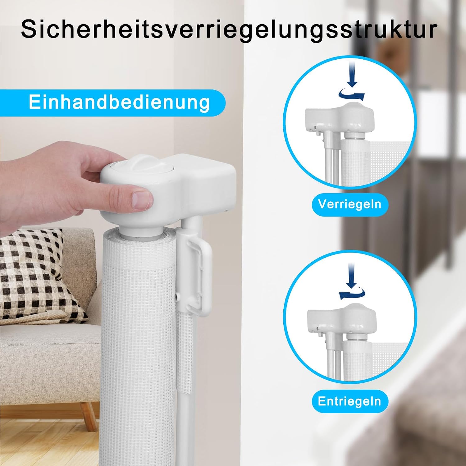 Detalle de Einziehbares Babygitter bis 150 cm