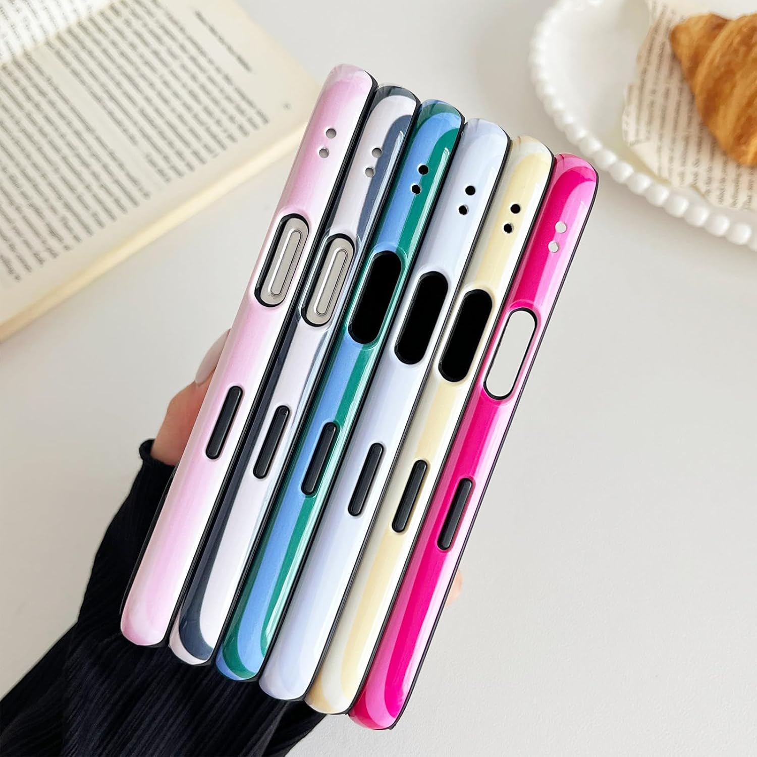 Thumbnail 6 de CHEDEMK Compatible iPhone 17 Case (6.3") – Pink Striped Shockproof TPU + Hard PC Cover