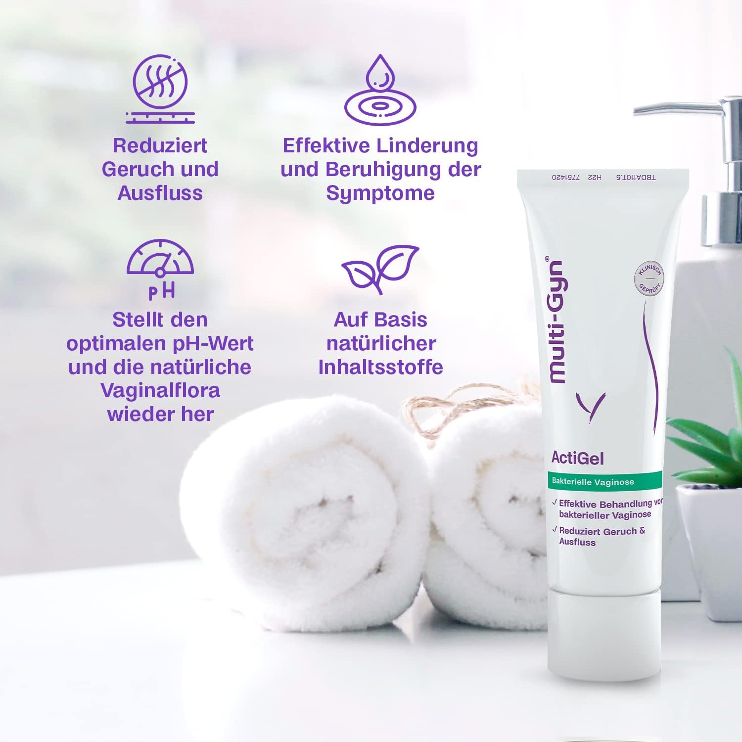 Detalle 2 de Multi-Gyn ActiGel – Behandlung und Vorbeugung bakterieller Vaginose (50 ml)