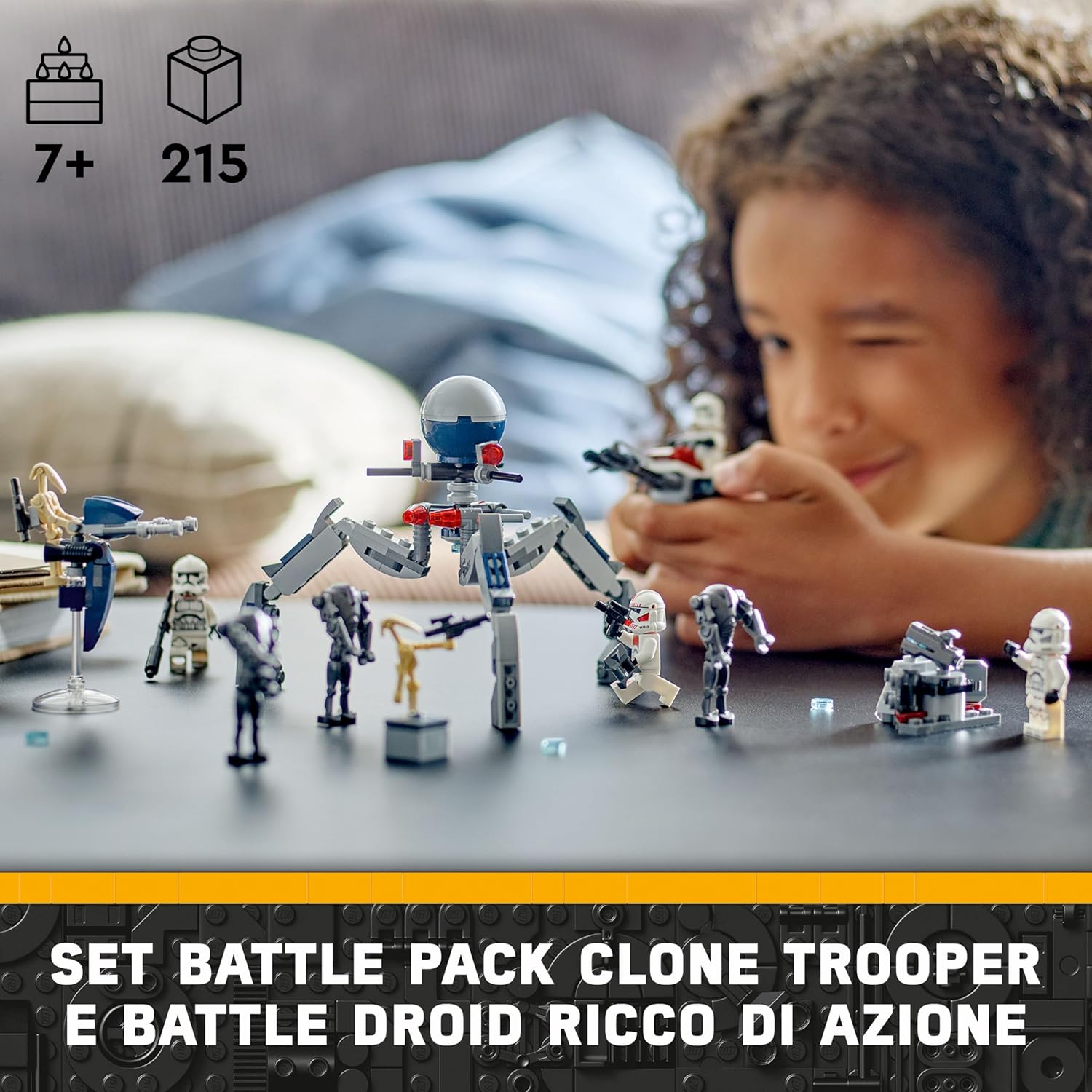Thumbnail 1 de LEGO Star Wars Battle Pack 75372: Clone Trooper e Battle Droid con veicolo speeder bike, tri-droid e postazione difensiva