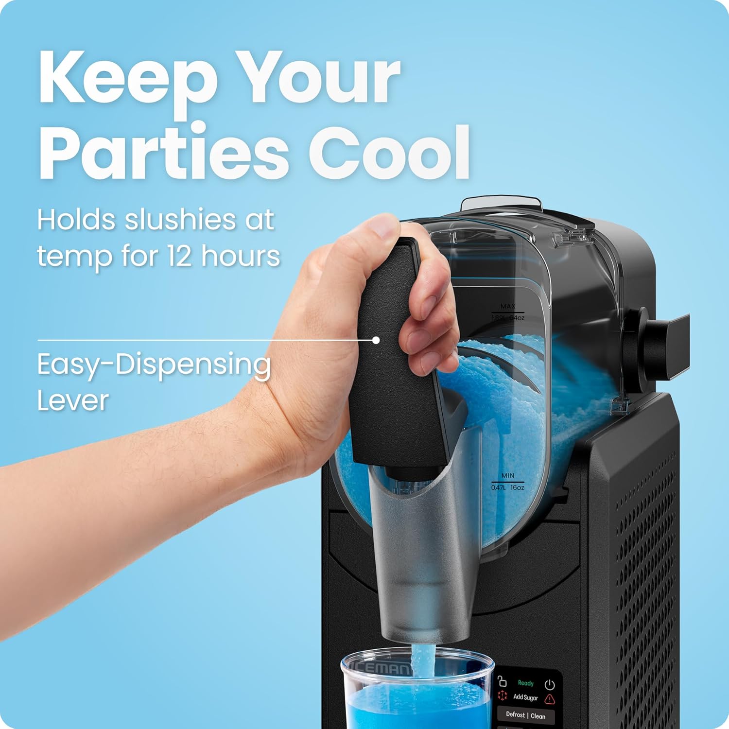Thumbnail 5 de Iceman by Chefman Slushie Maker Machine, 1.9L – Frozen Drinks Without the Ice