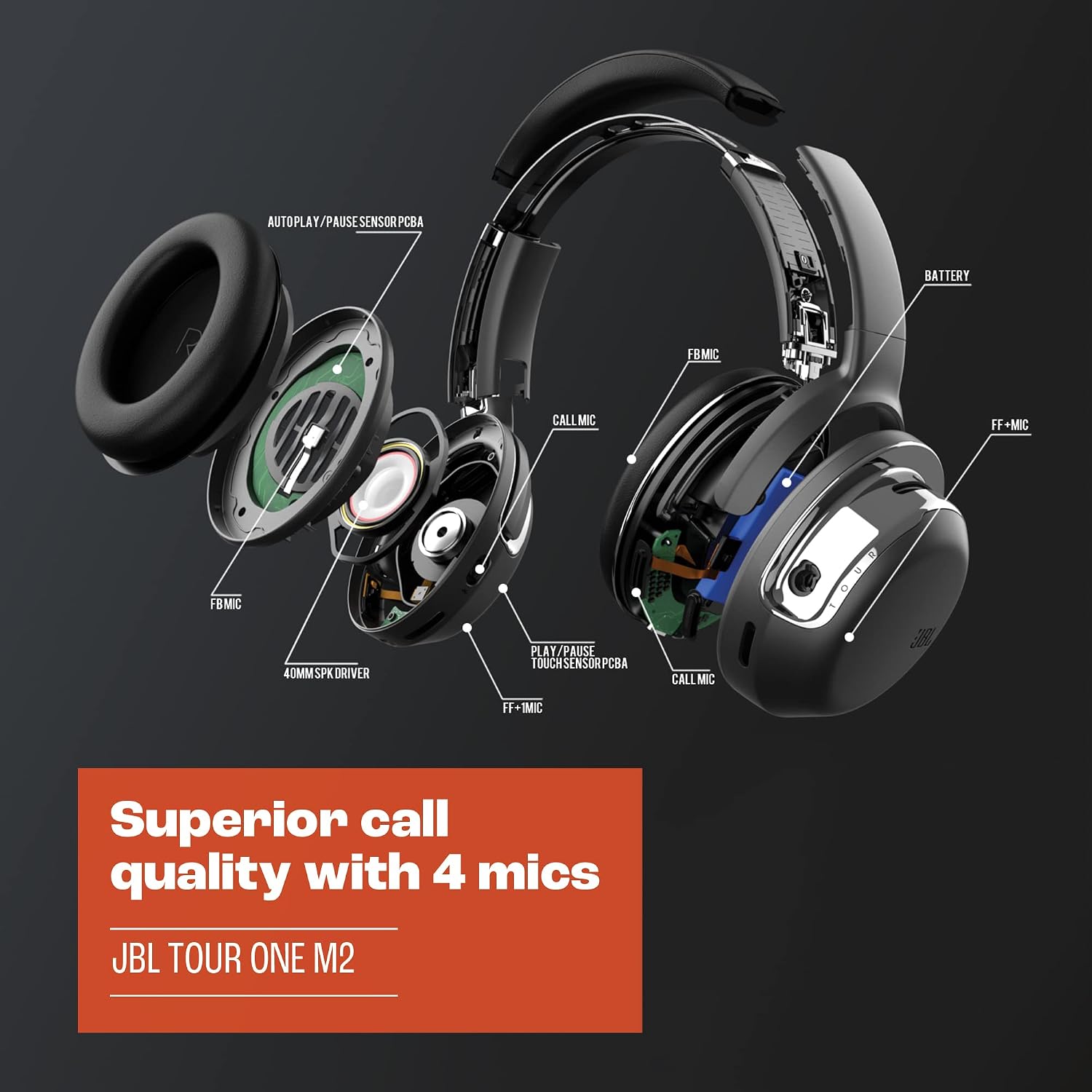 Detalle de JBL wireless over-ear headphones, Black