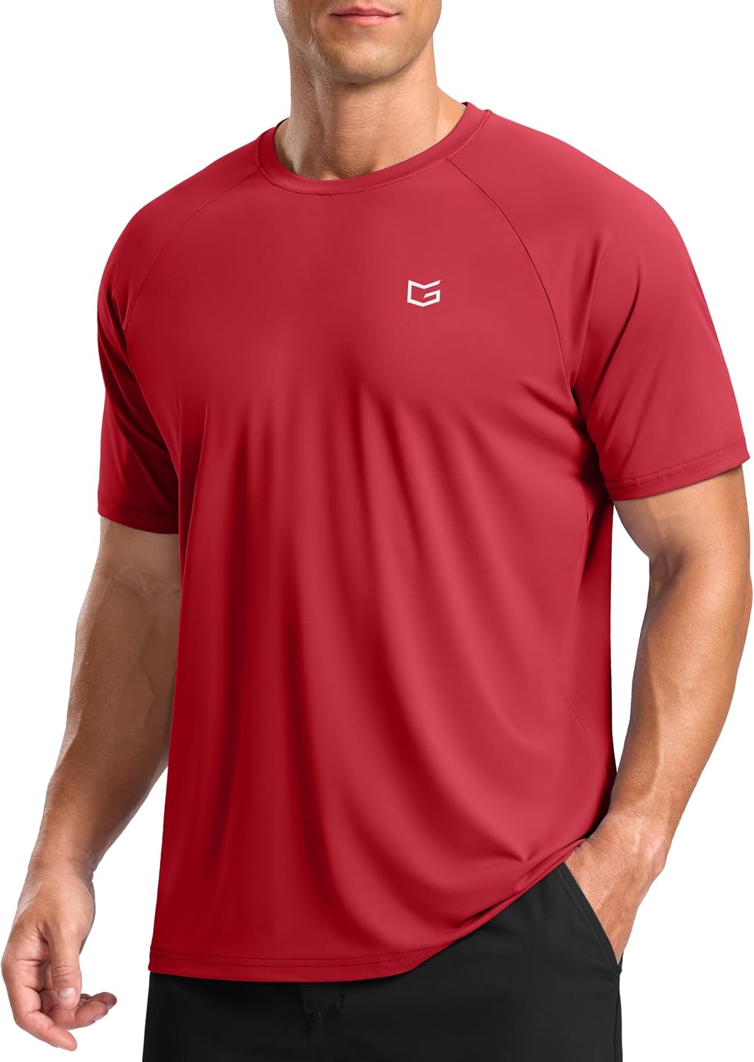 Detalle de G Gradual Men's Athletic Workout T-Shirt, Quick-Dry, 4-Way Stretch, UPF 50+