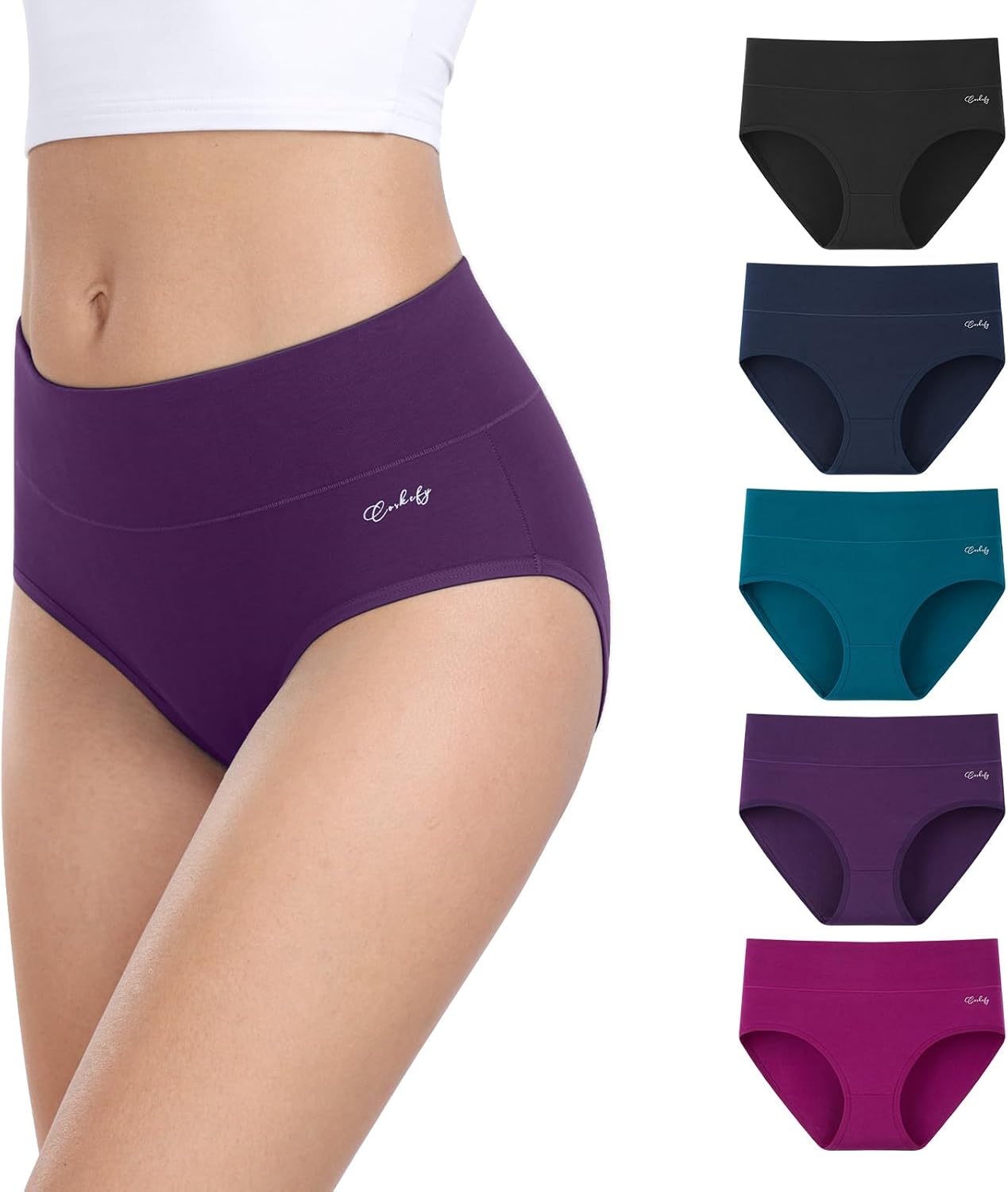 Detalle de anqier Unterhosen Damen 5er Pack hoher Taille