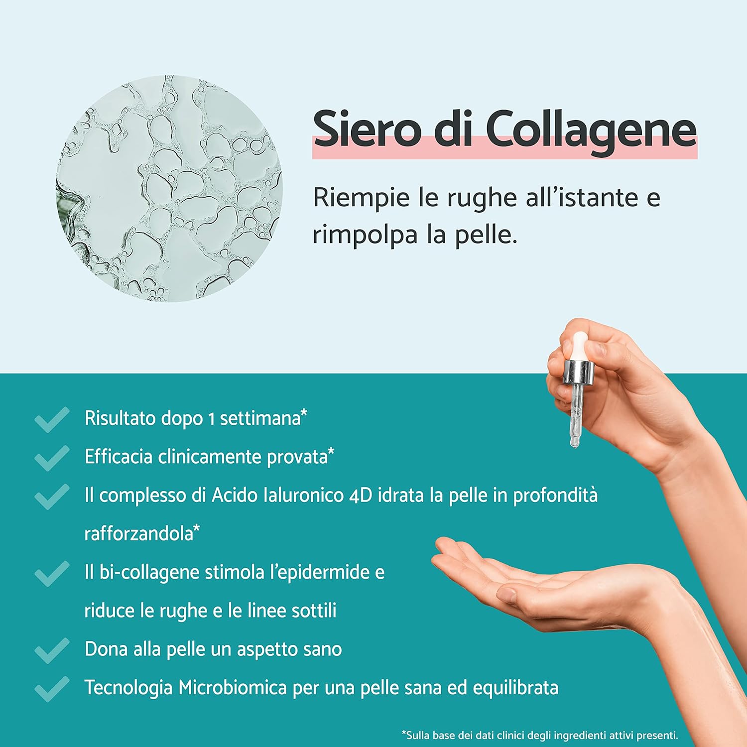 Detalle 2 de Remescar Siero Viso Collagene Idrolizzato 30ml – Antirughe con Acido Ialuronico