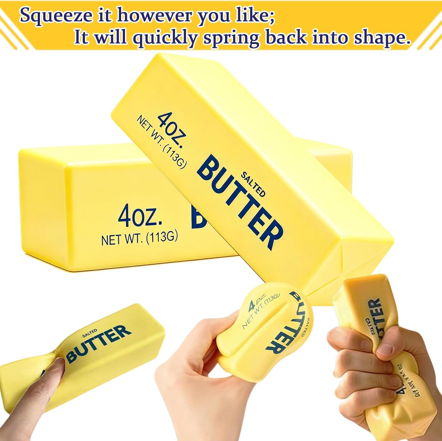Detalle 2 de Butter Squishy: Realistic Butter Stick Squeeze Toys (Butter-2PCS) for Stress Relief