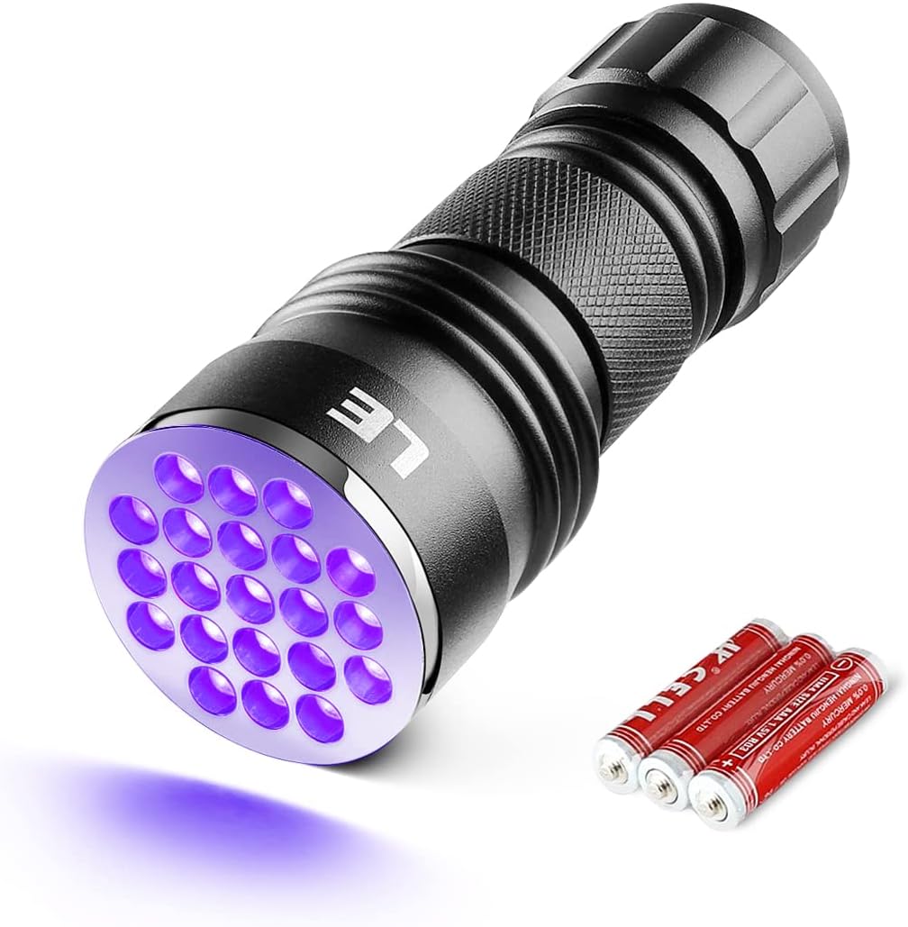 LE Torcia UV 21 LED 395nm tascabile 📡
