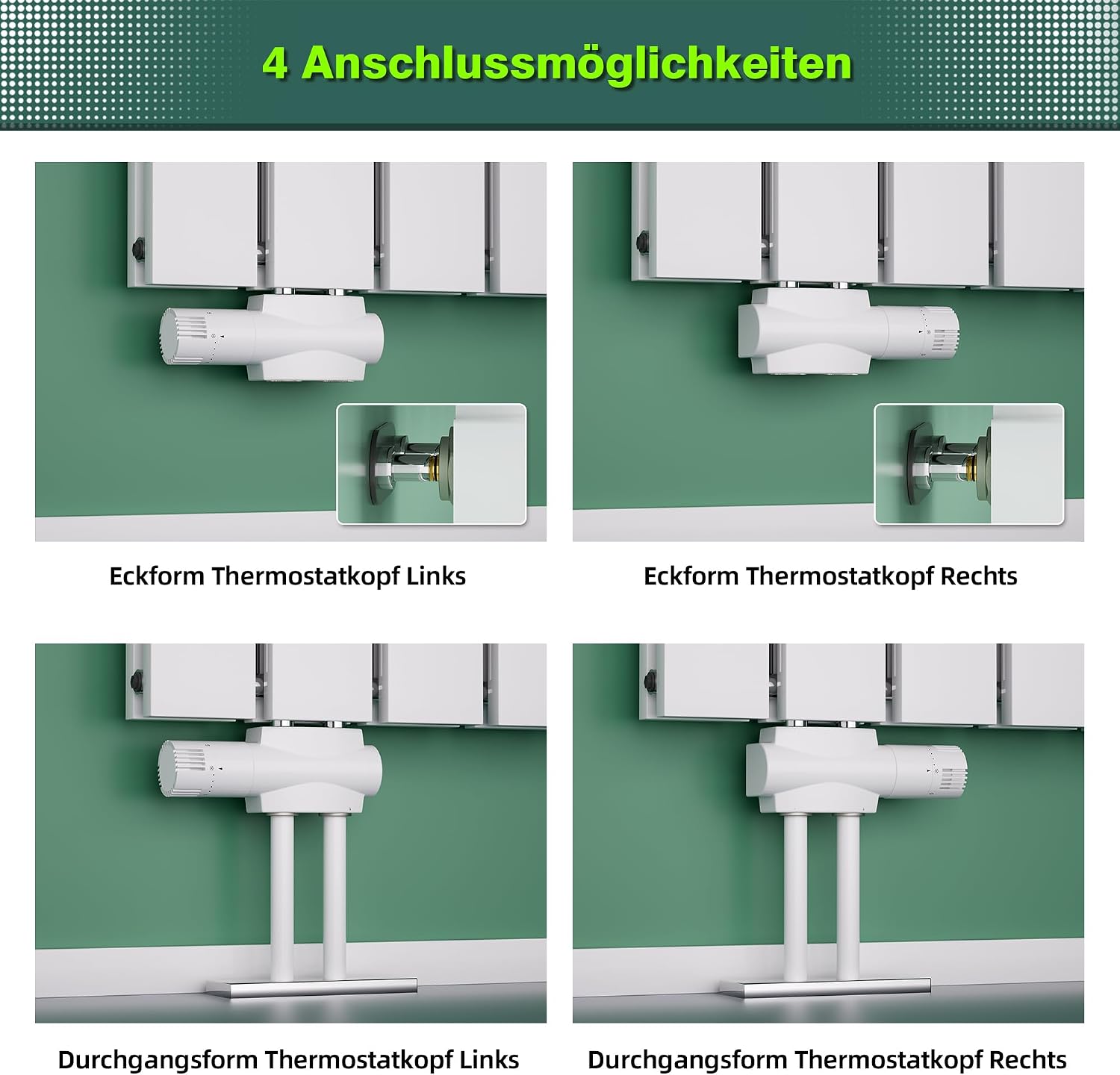 Detalle 2 de PESENXAN Multiblock Heizkörperventil 7-28 °C