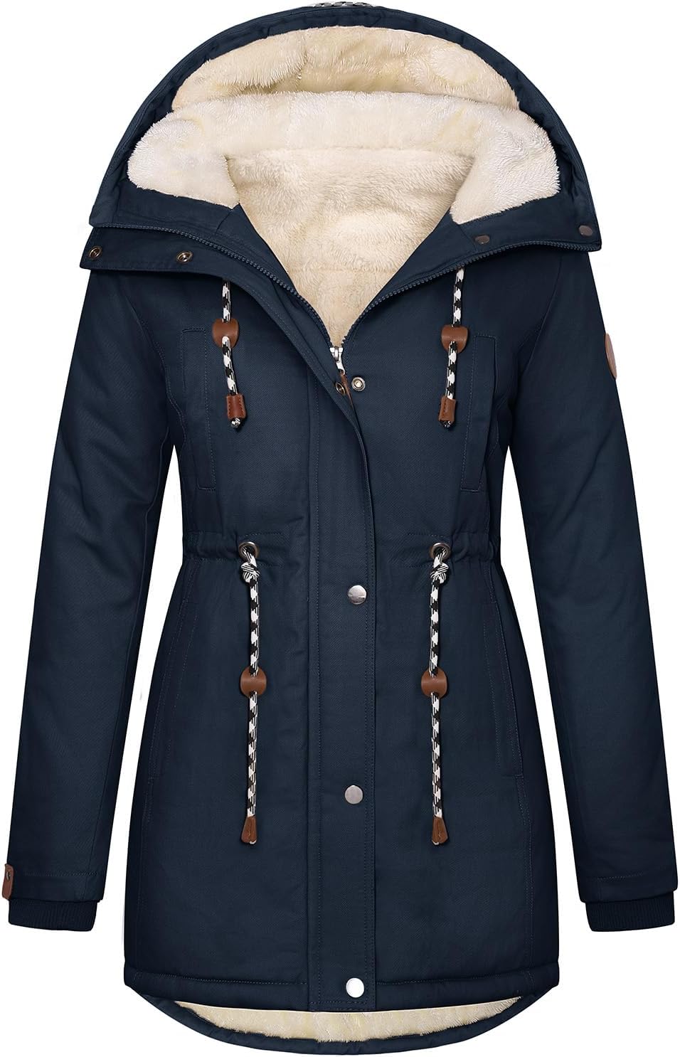 Thumbnail 5 de TOMEEK Damen Winterjacke Wintermantel mit Teddyfell