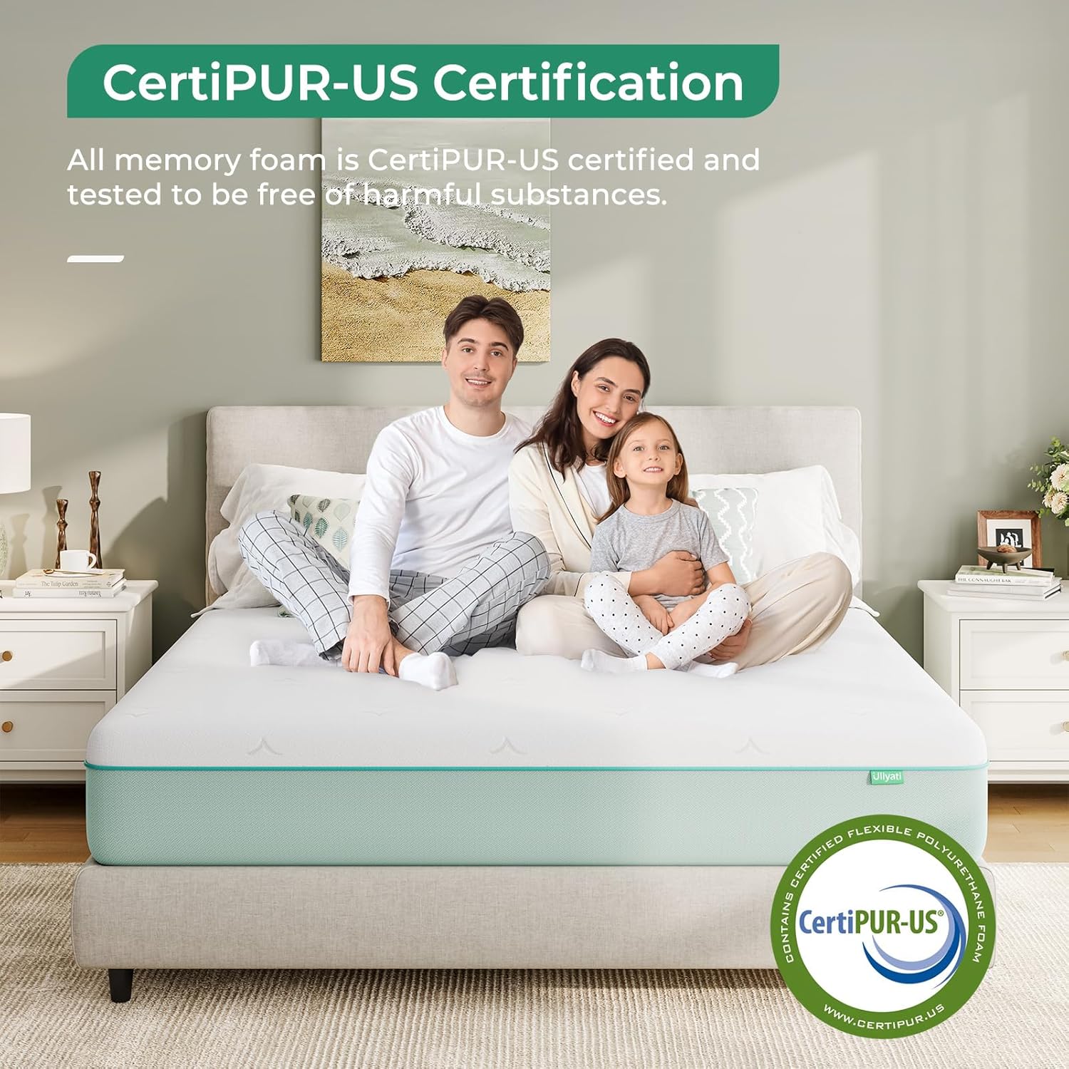 Thumbnail 5 de Uliyati Single Mattress with Gel & Bamboo Charcoal Foam (90x190x20cm) – Medium Firmness