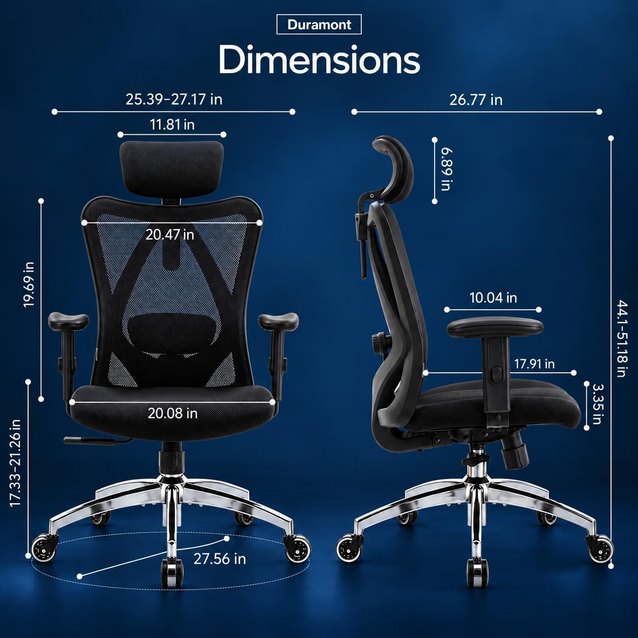 Thumbnail 1 de Ergonomic Office Chair Adjustable High-Back Recliner
