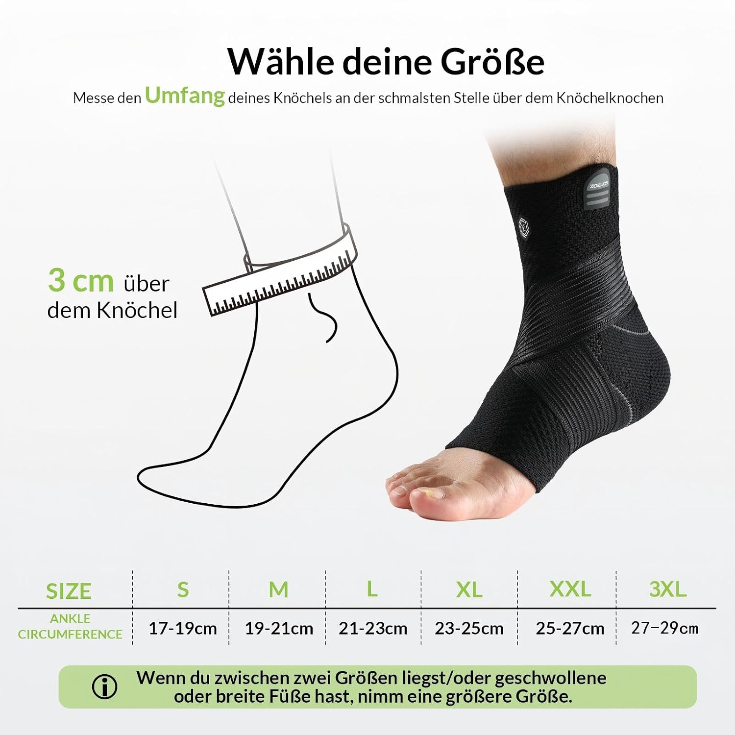 Thumbnail 5 de ZOELION Knöchelbandage L 3D Netzgewebe