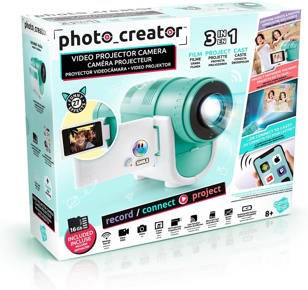 Imagen de Caméra Projecteur Bleu Canal Toys 3 en 1 – Capture, Projette et Partage les Moments (CLK 039) en OfertitasTOP