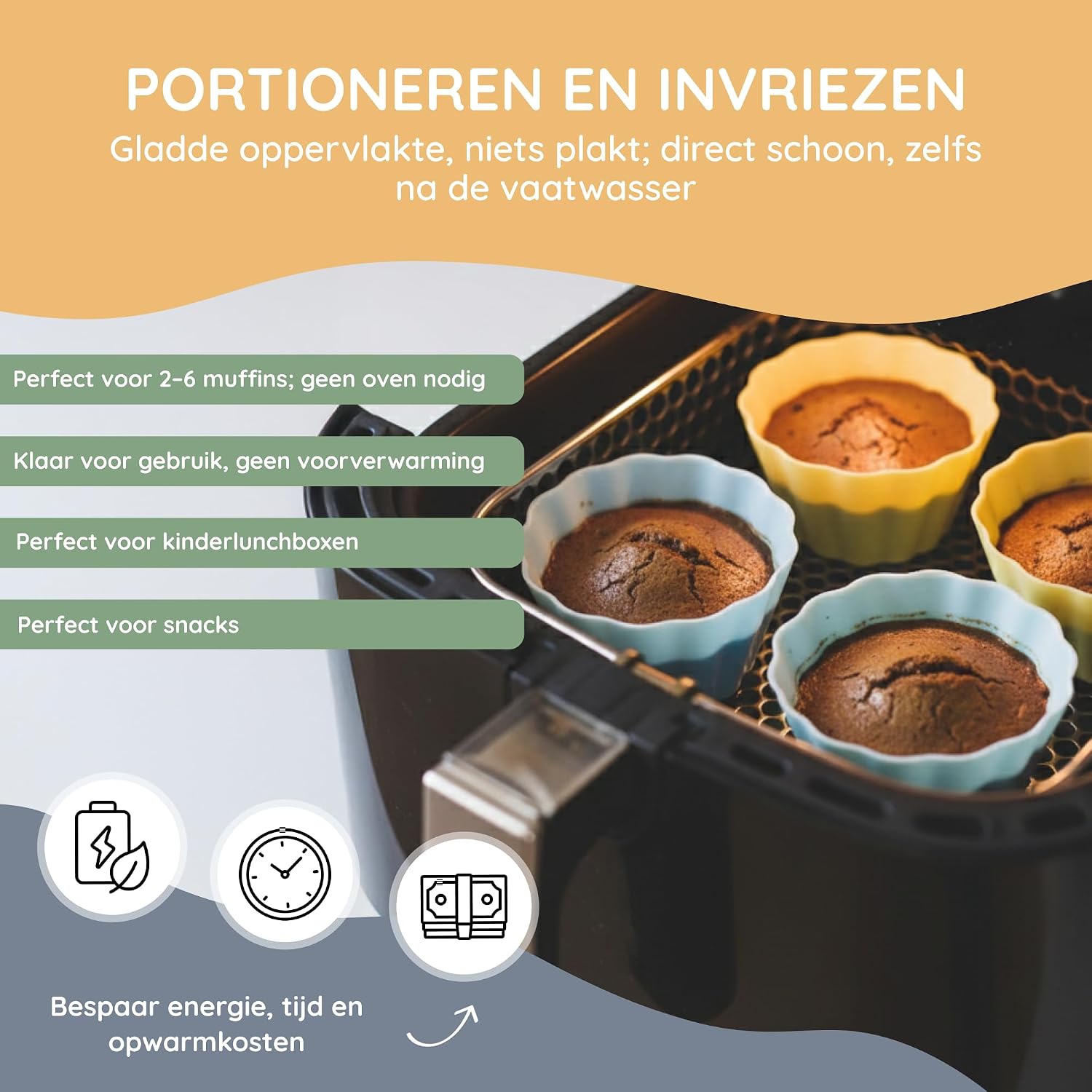 Thumbnail 6 de Backefix BF-MF-Bunt siliconen muffinvormpjes, 24 stuks van 100 ml