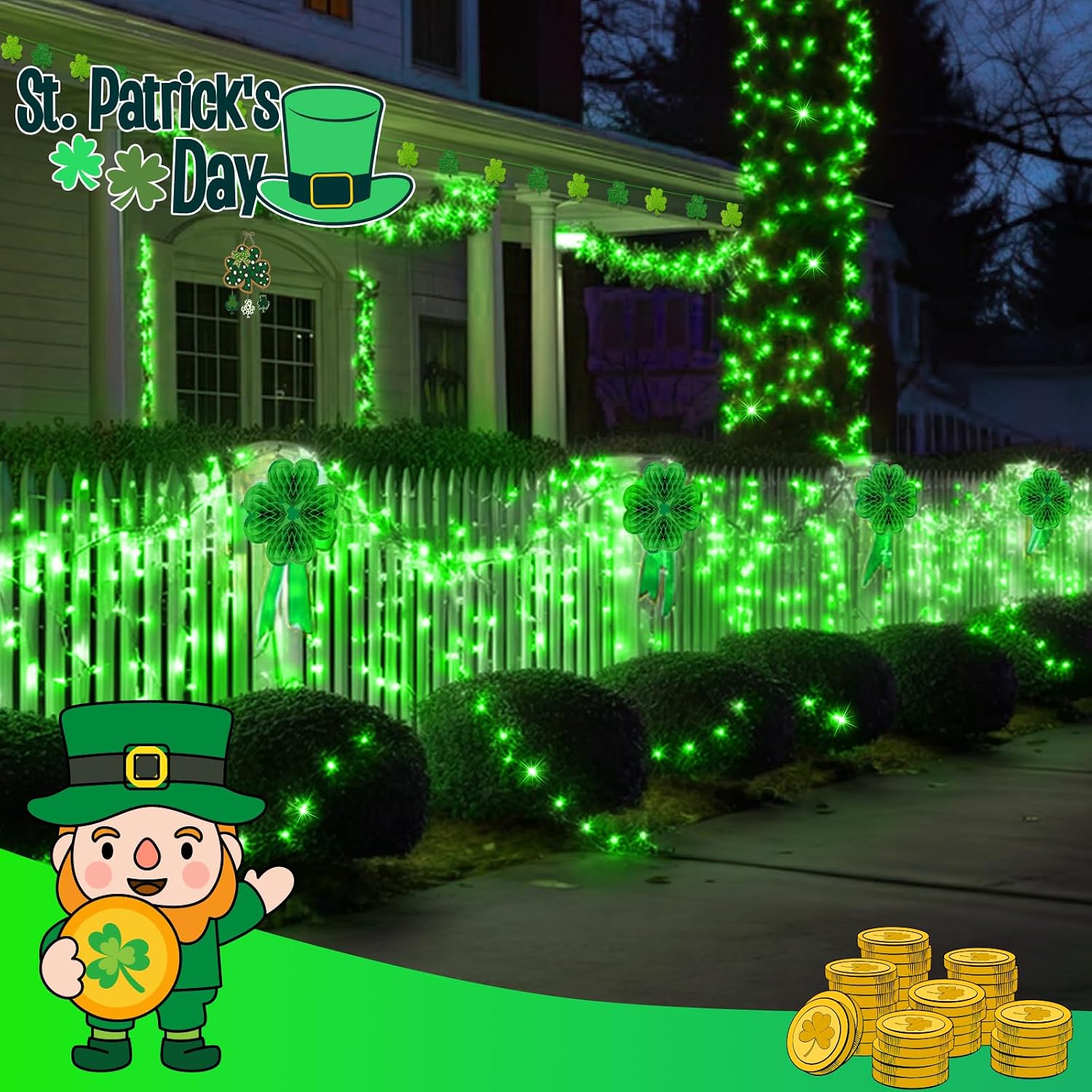 Thumbnail 5 de JXLEDAYY 60M 500 LED Green Fairy Lights