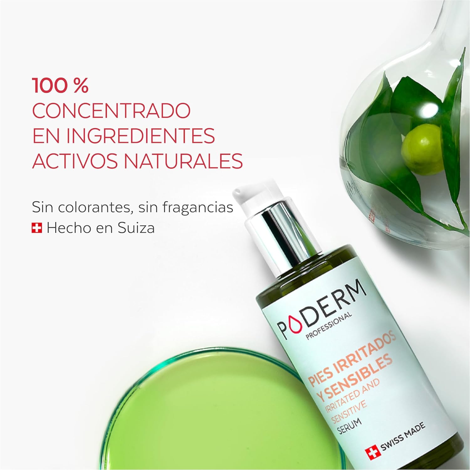 Detalle 2 de PODERM Aceite Serum para Pies Árbol de Té 🌿 Swiss Made
